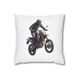 Scrambling Bikes Square Poly Canvas Pillowcase