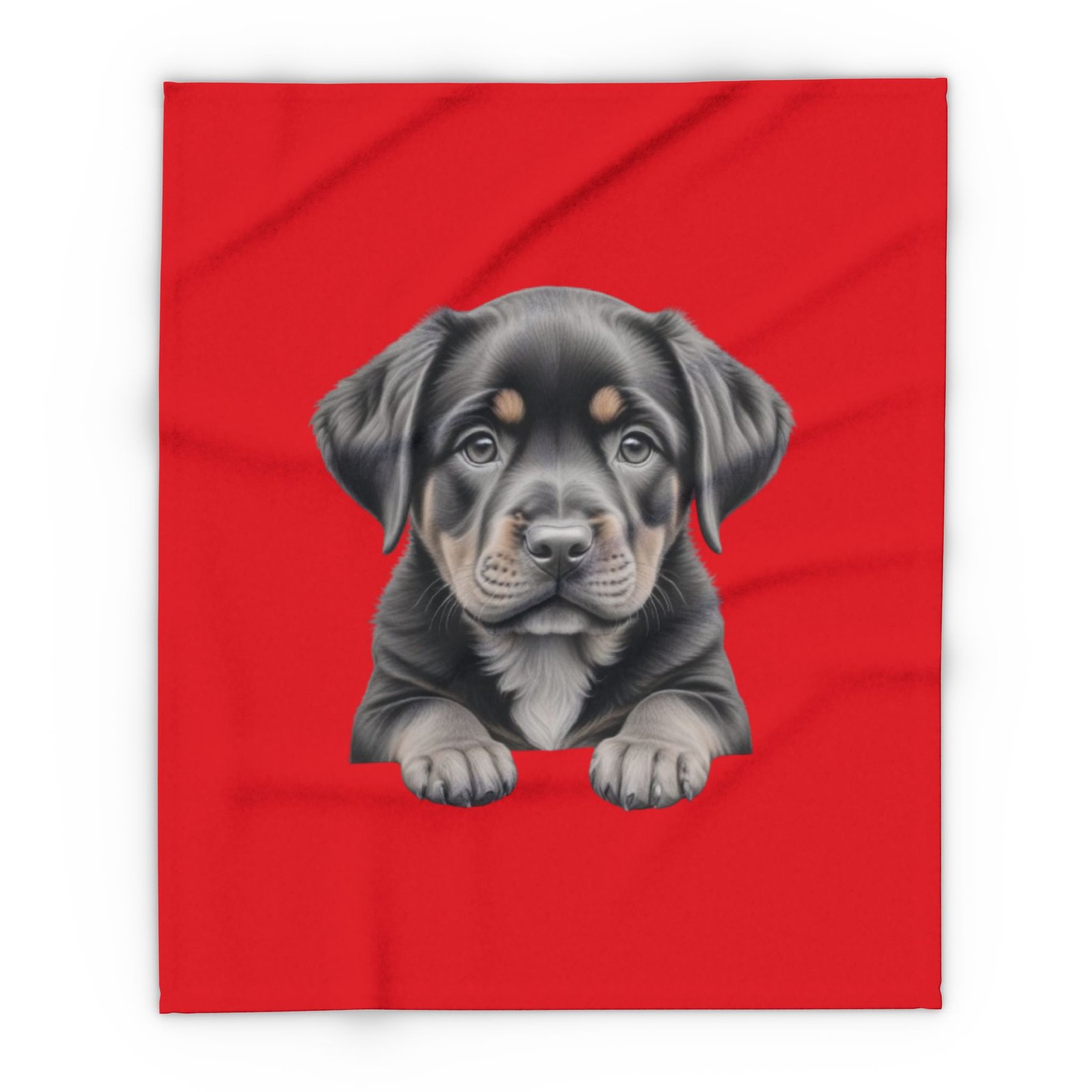 Rottweiller Puppy Arctic Fleece Blanket - Image 5