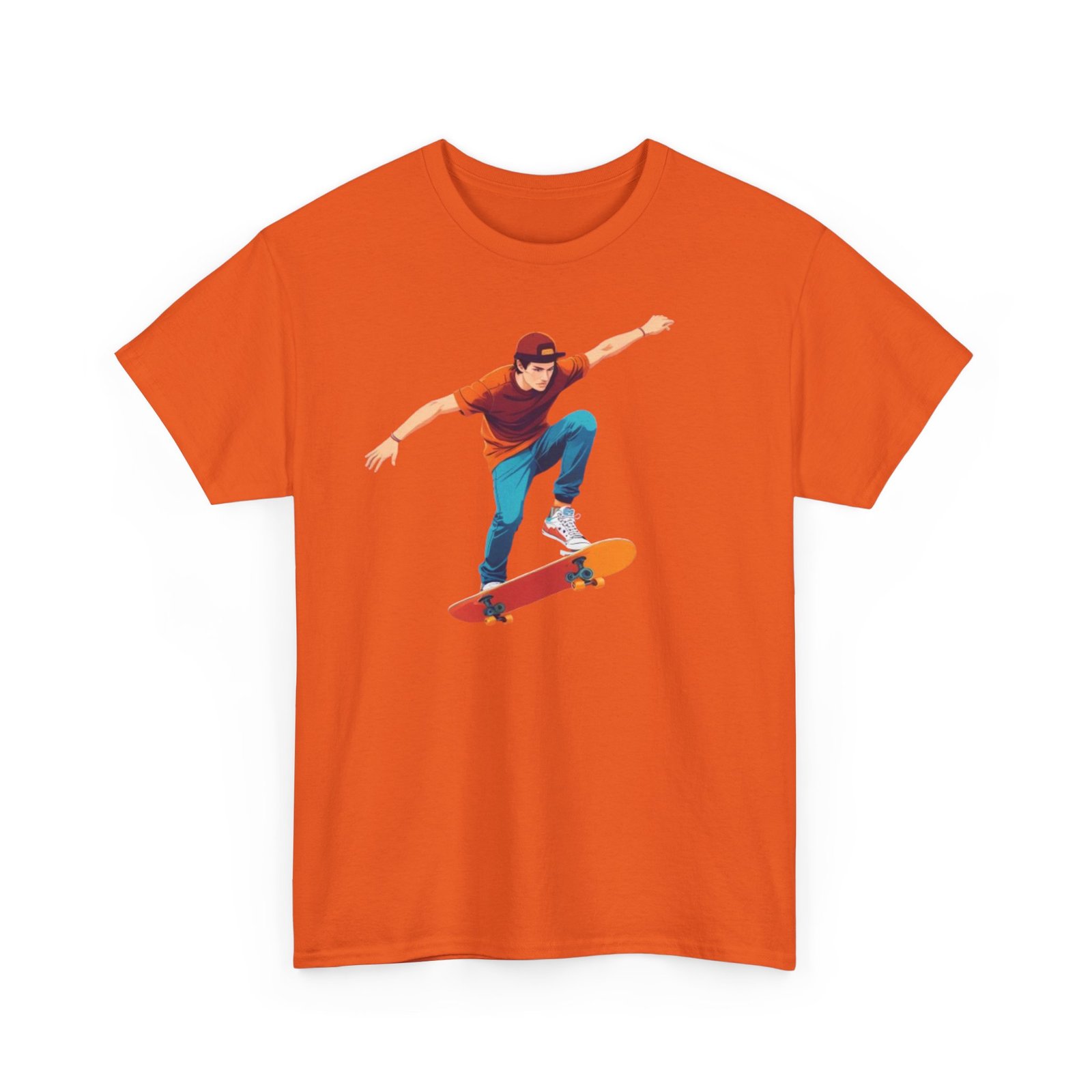 Skateboard Unisex Heavy Cotton Tee - Image 23