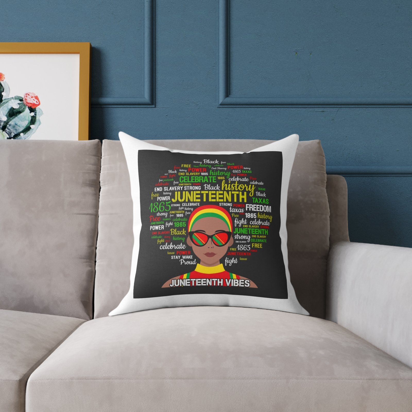 Jamaica Reggae Rasta Music Spliff Cannabis Square Poly Canvas Pillow 08 - Image 7