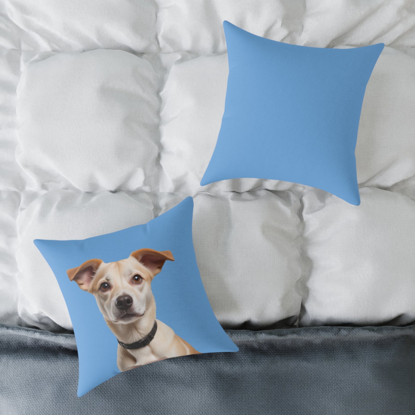 Jack Russell Square Poly Canvas Pillow - Image 8