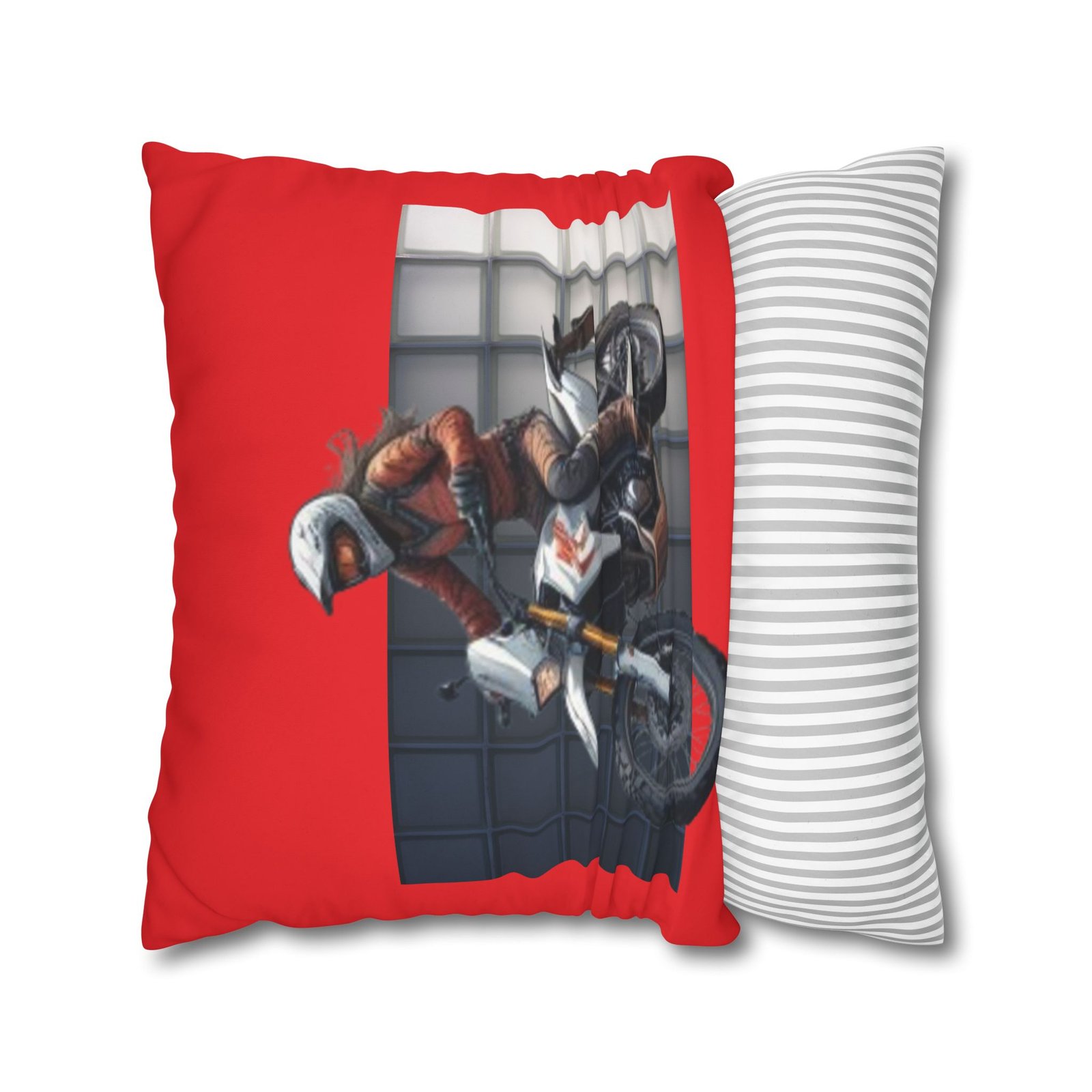 Scrambling Bikes Square Poly Canvas Pillowcase - Image 14