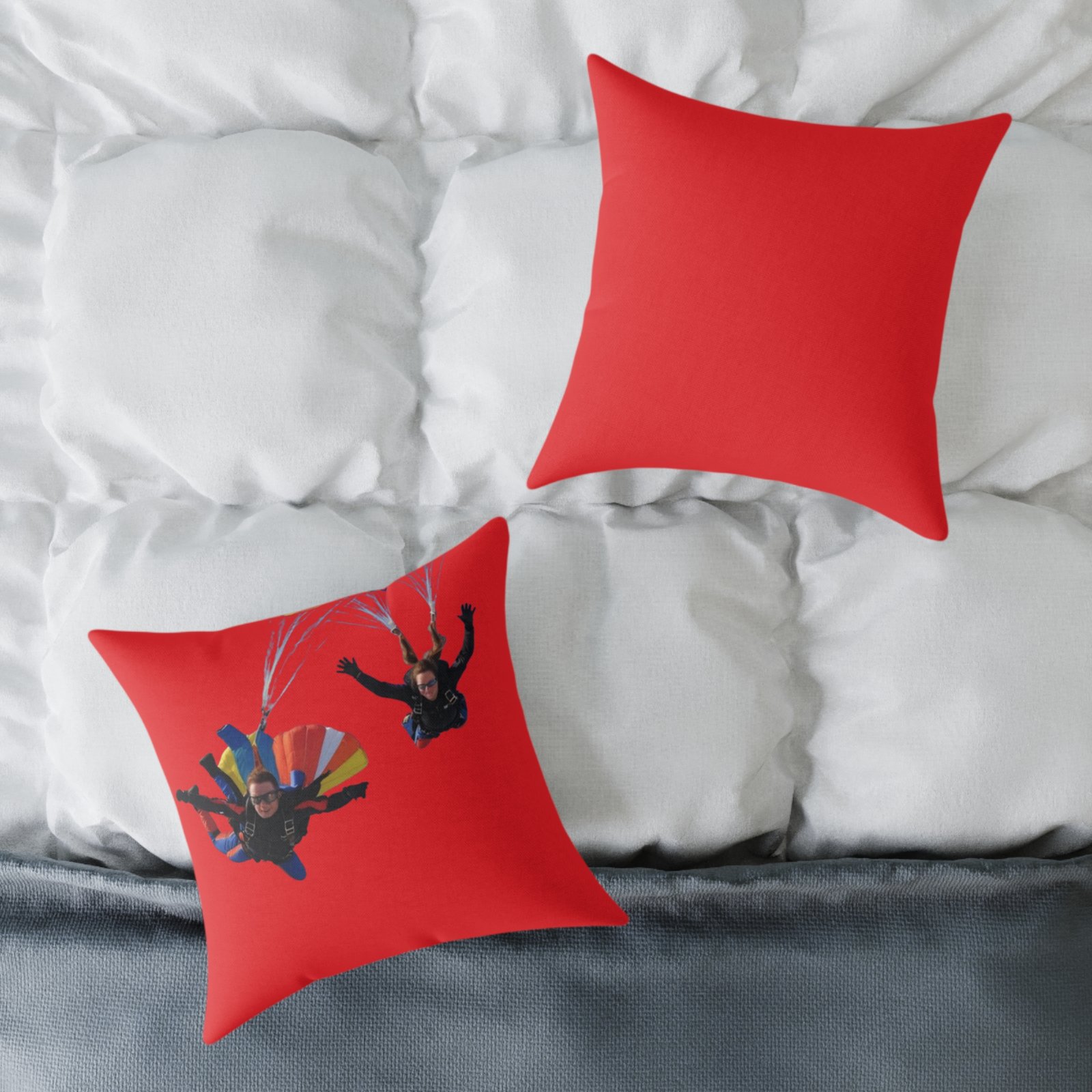 Parachuters Square Poly Canvas Pillow - Image 8