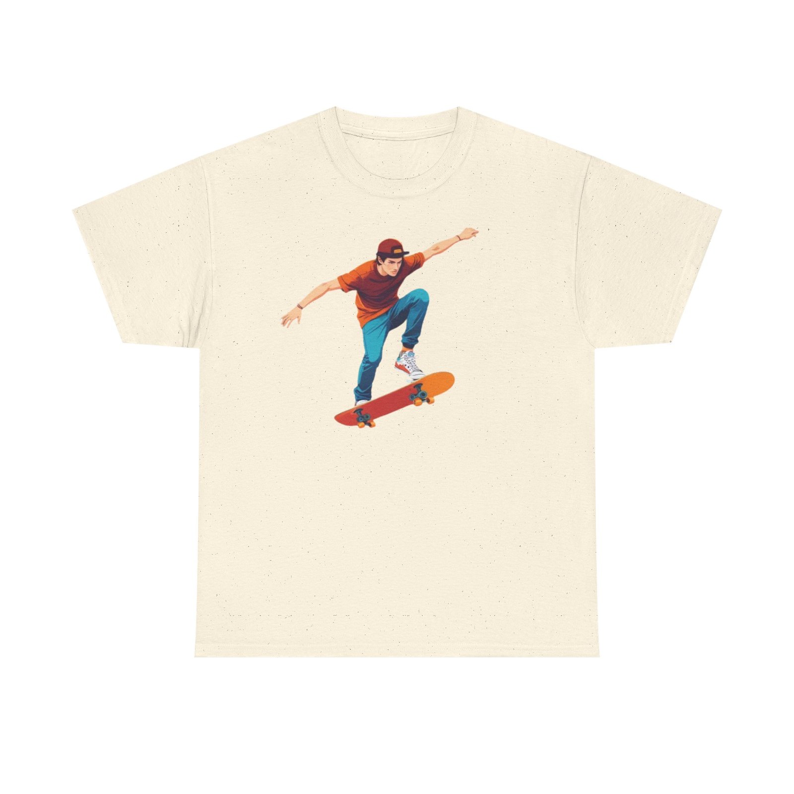 Skateboard Unisex Heavy Cotton Tee - Image 29