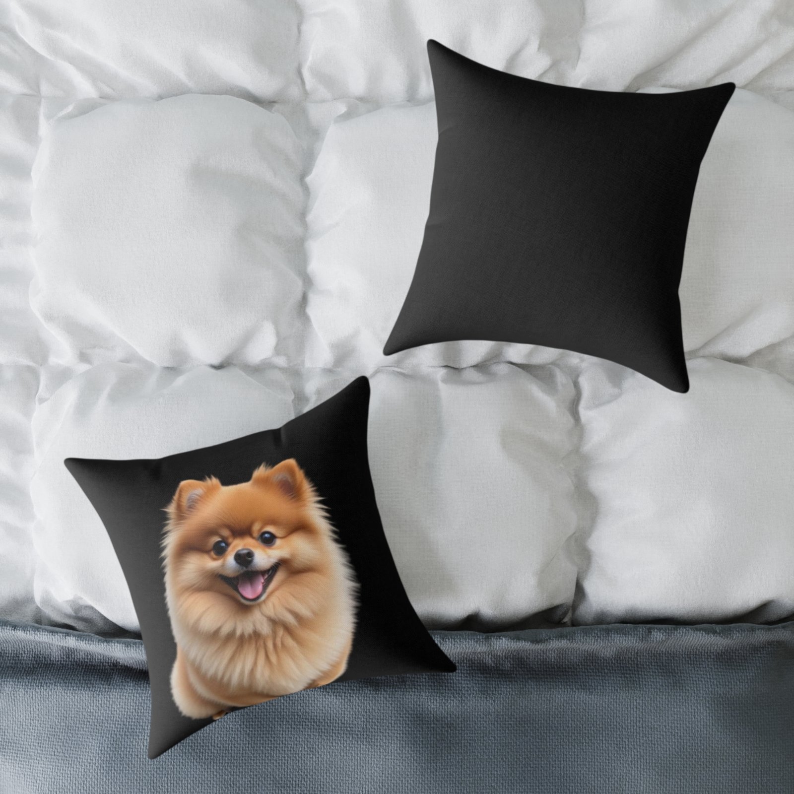 Pomeranian Dog Square Poly Canvas Pillow - Image 8