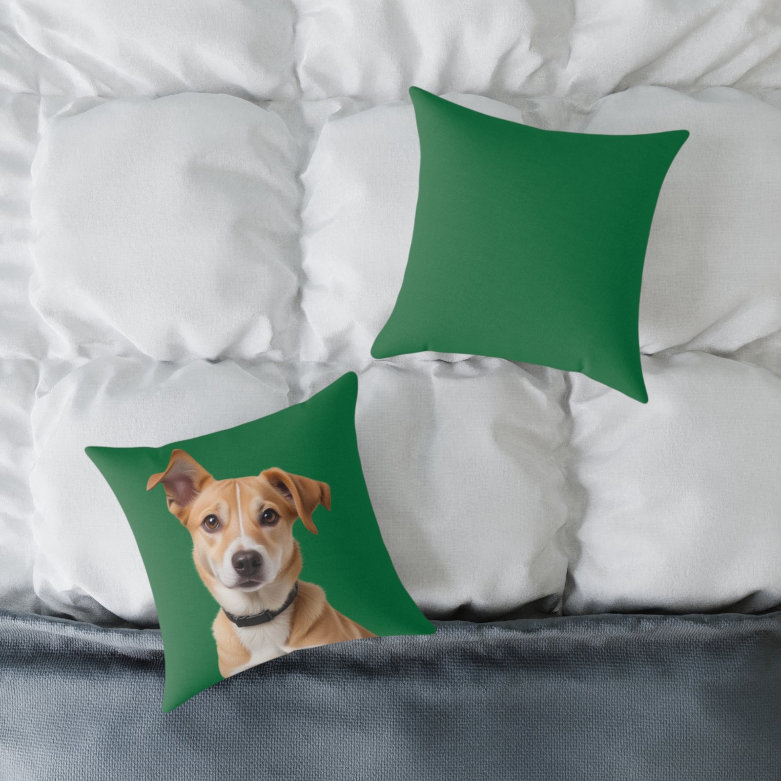 Jack Russell Square Poly Canvas Pillow - Image 4