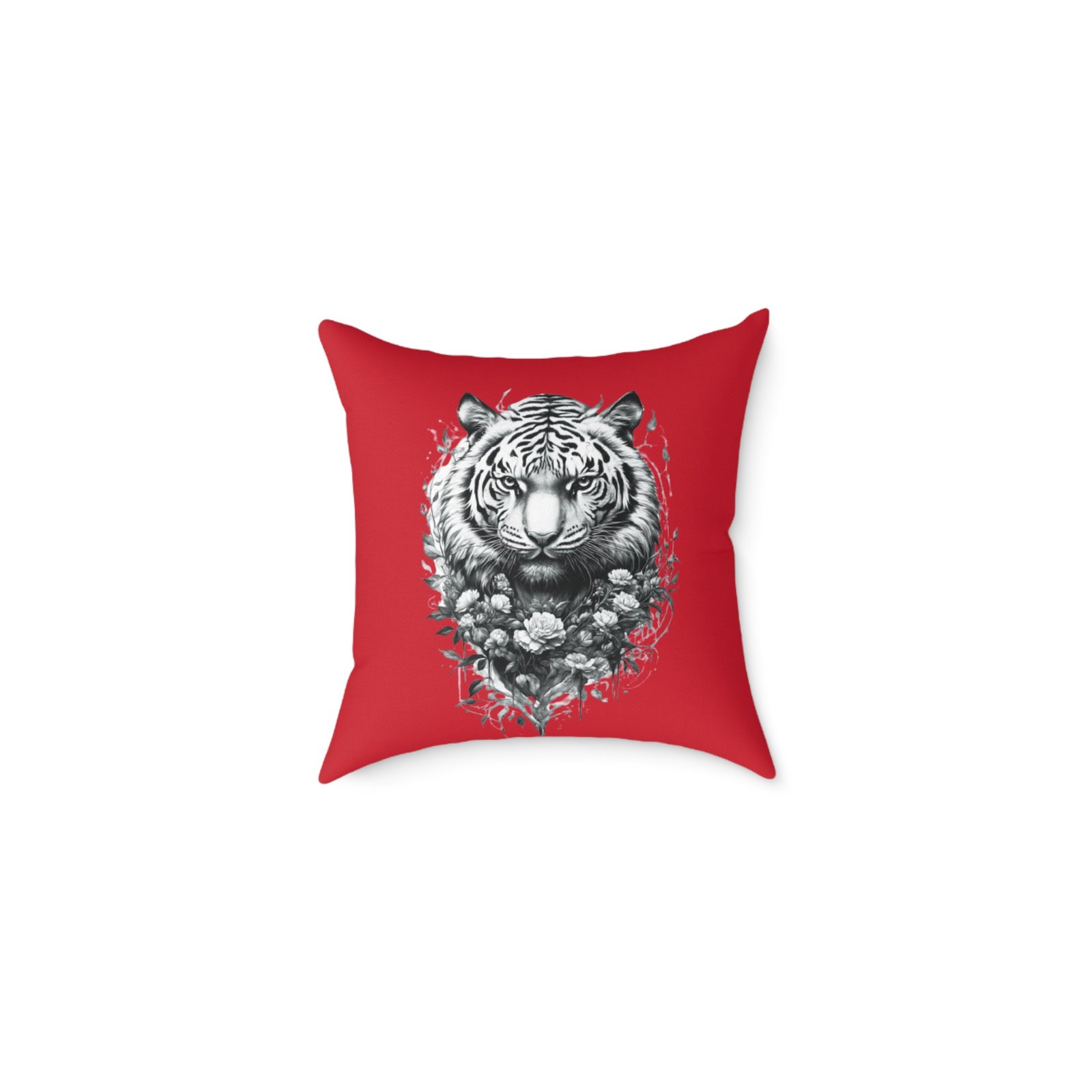 Tiger Square Poly Canvas Pillow