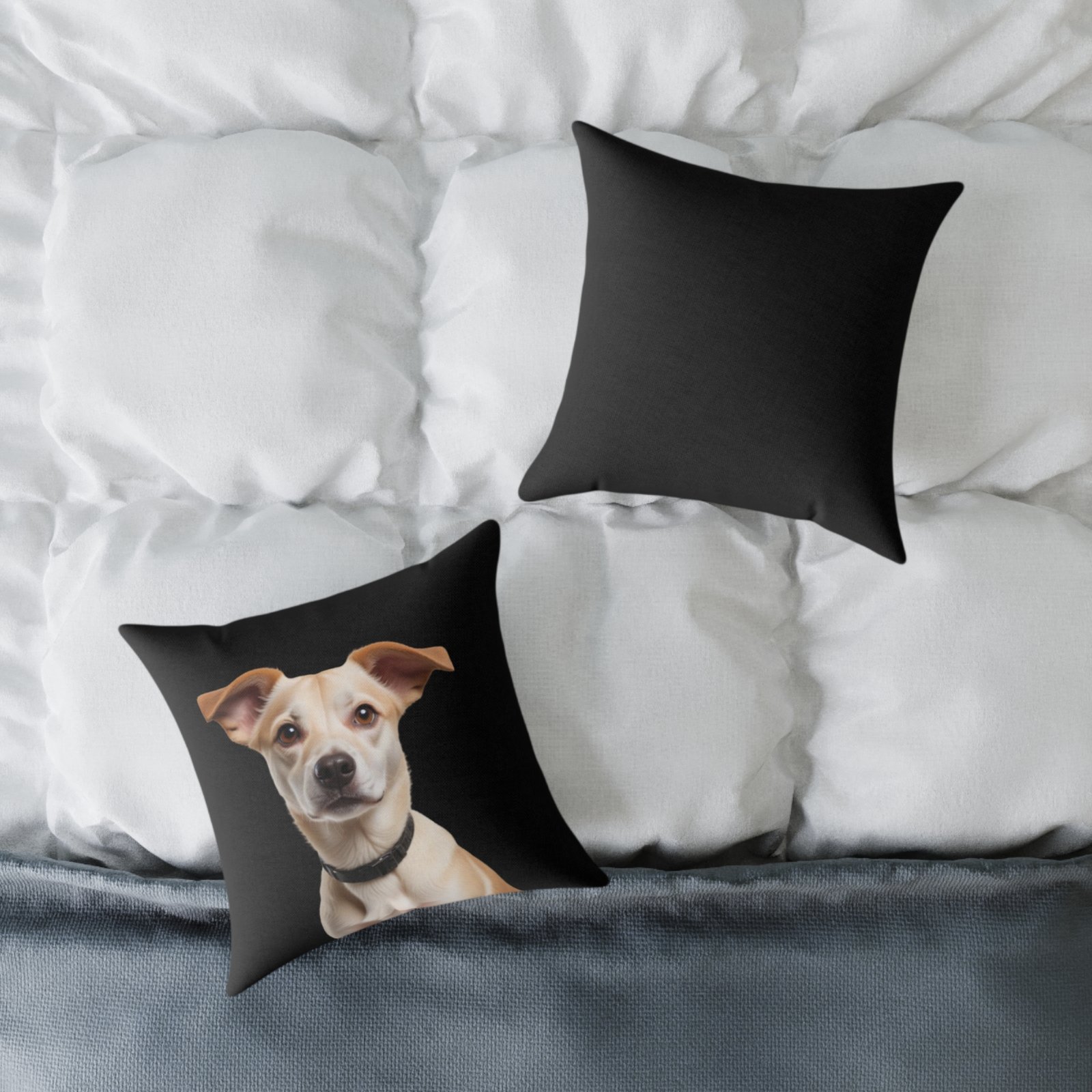 Jack Russell Square Poly Canvas Pillow - Image 4