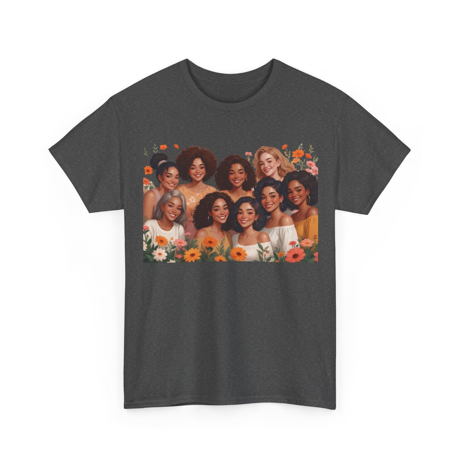 Among The Flowers Unisex Heavy Cotton Tee - Image 39
