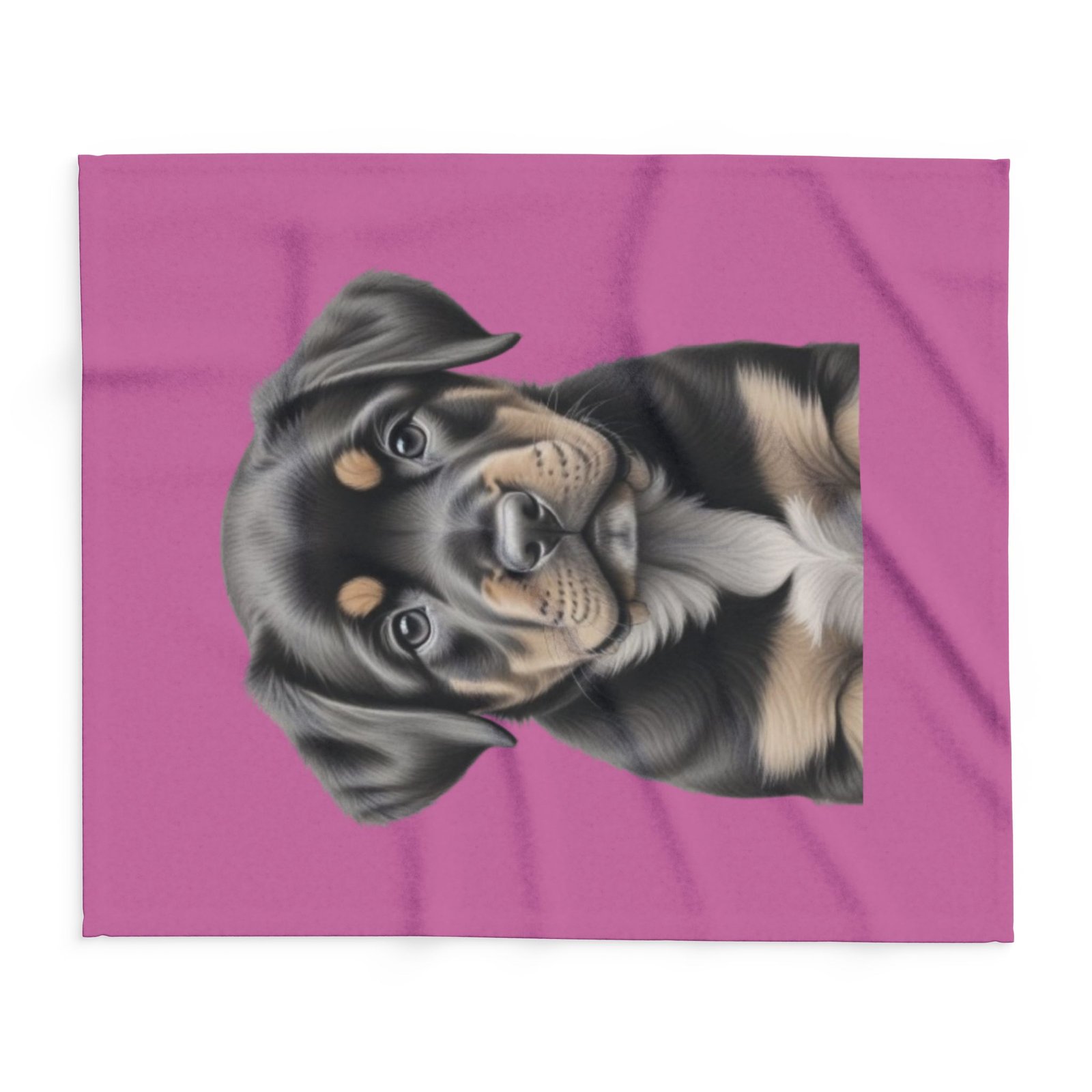 Rottweiller Puppy Arctic Fleece Blanket 08 - Image 6