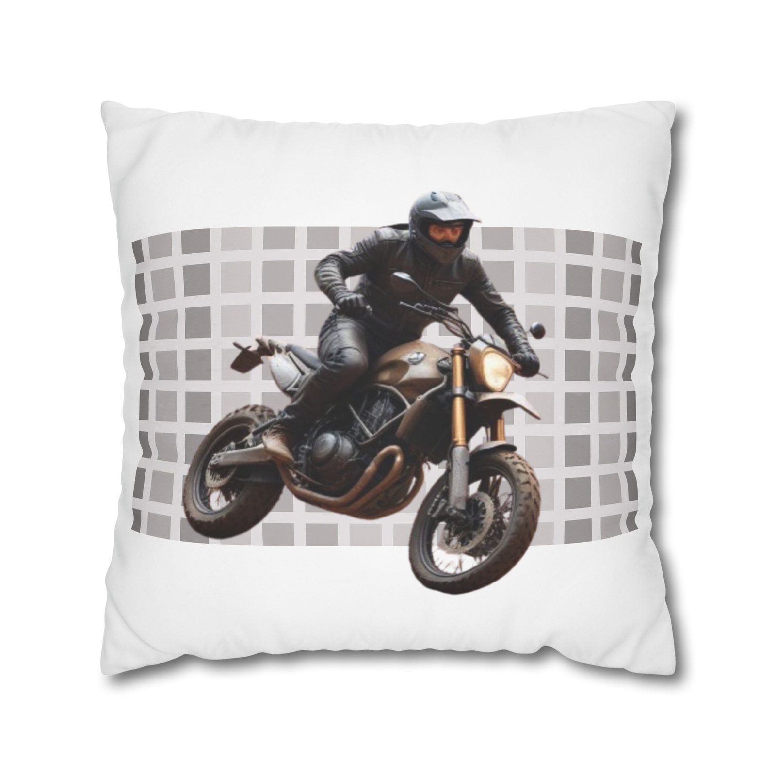 Scrambling Bikes Square Poly Canvas Pillowcase - Image 13