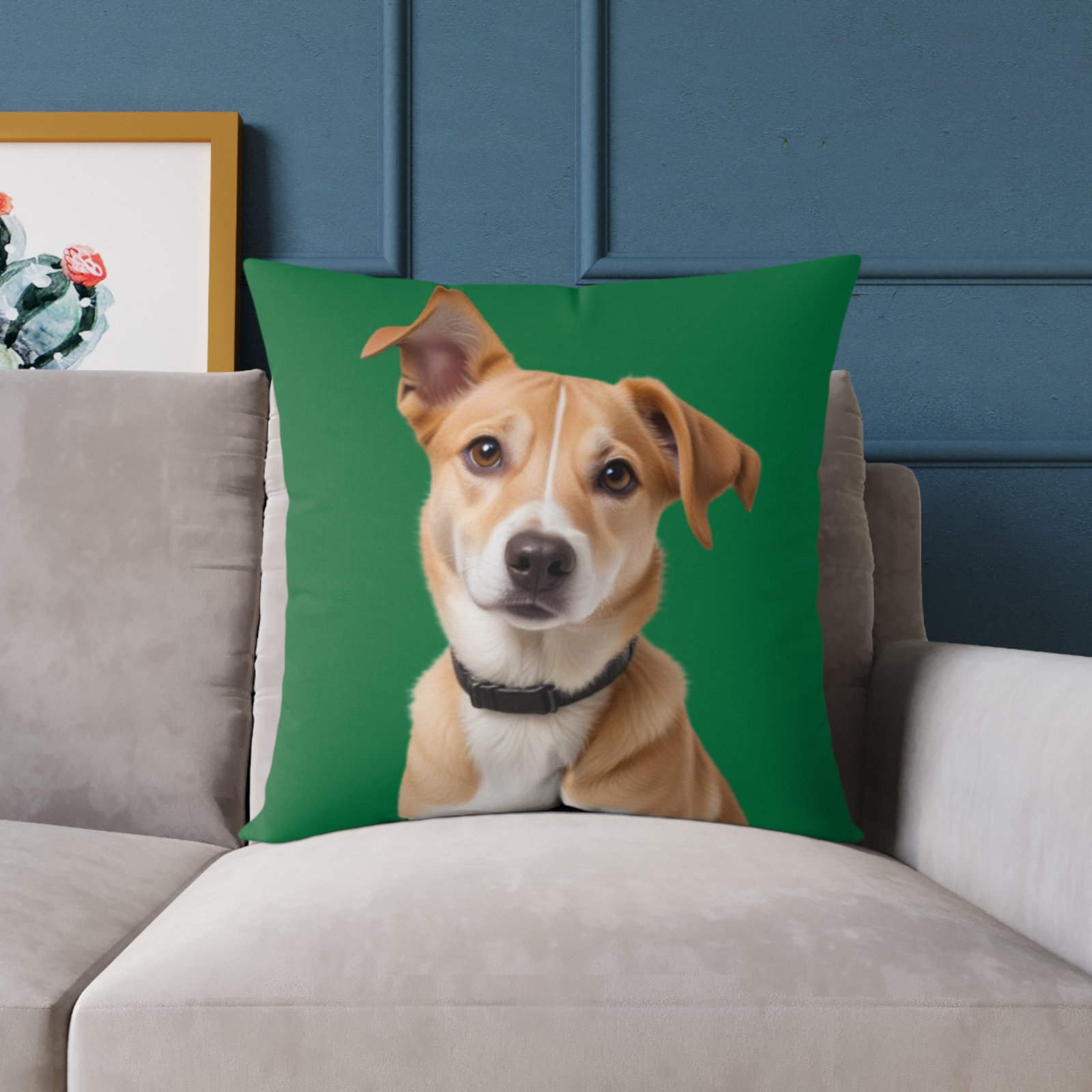 Jack Russell Square Poly Canvas Pillow - Image 15