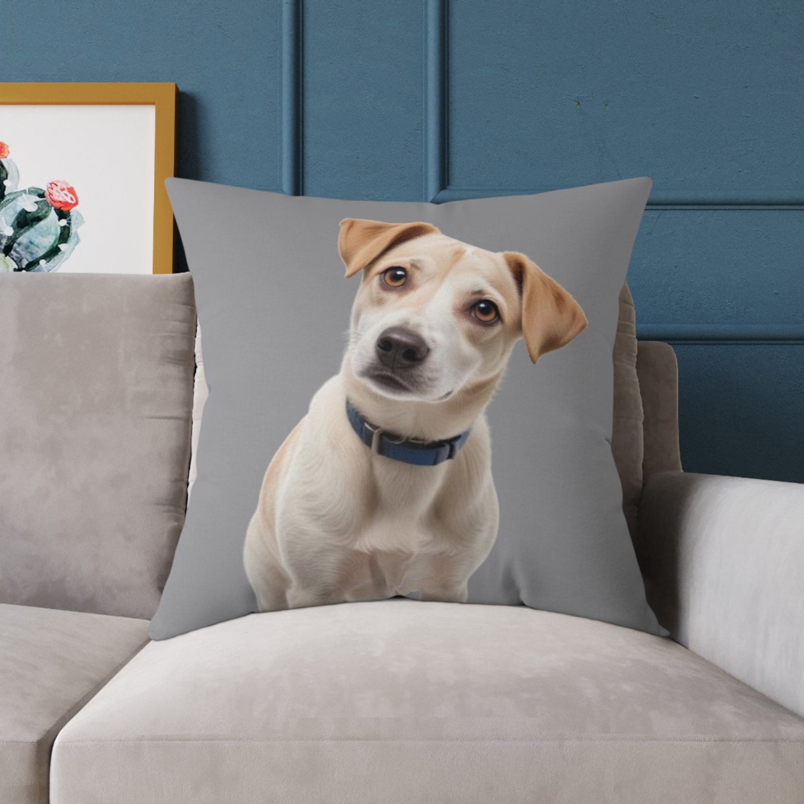 Jack Russell Square Poly Canvas Pillow - Image 19
