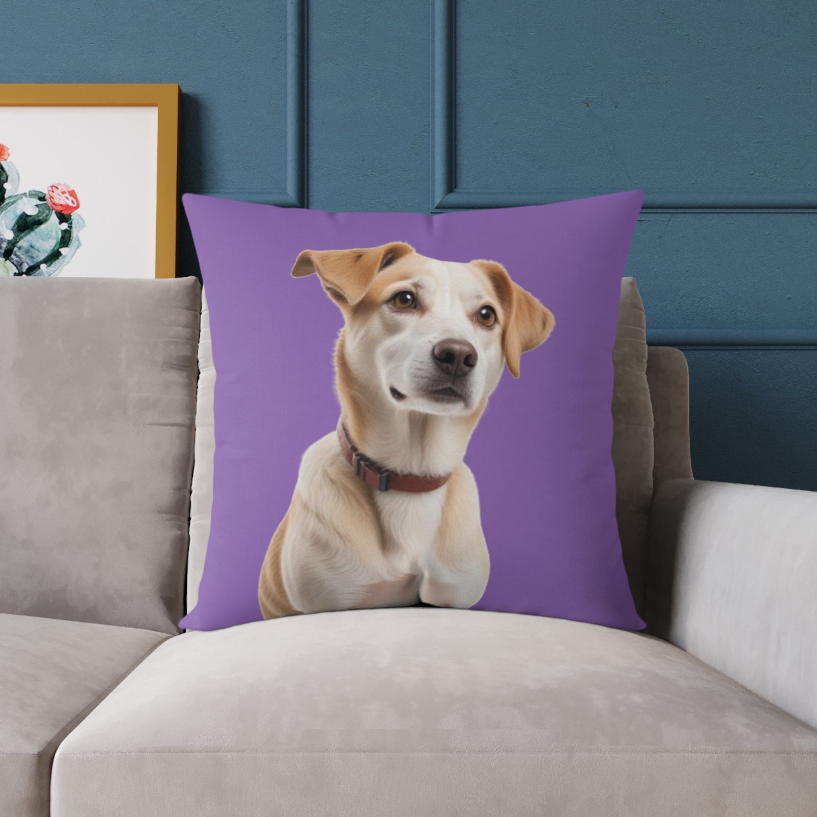 Jack Russell Square Poly Canvas Pillow - Image 15