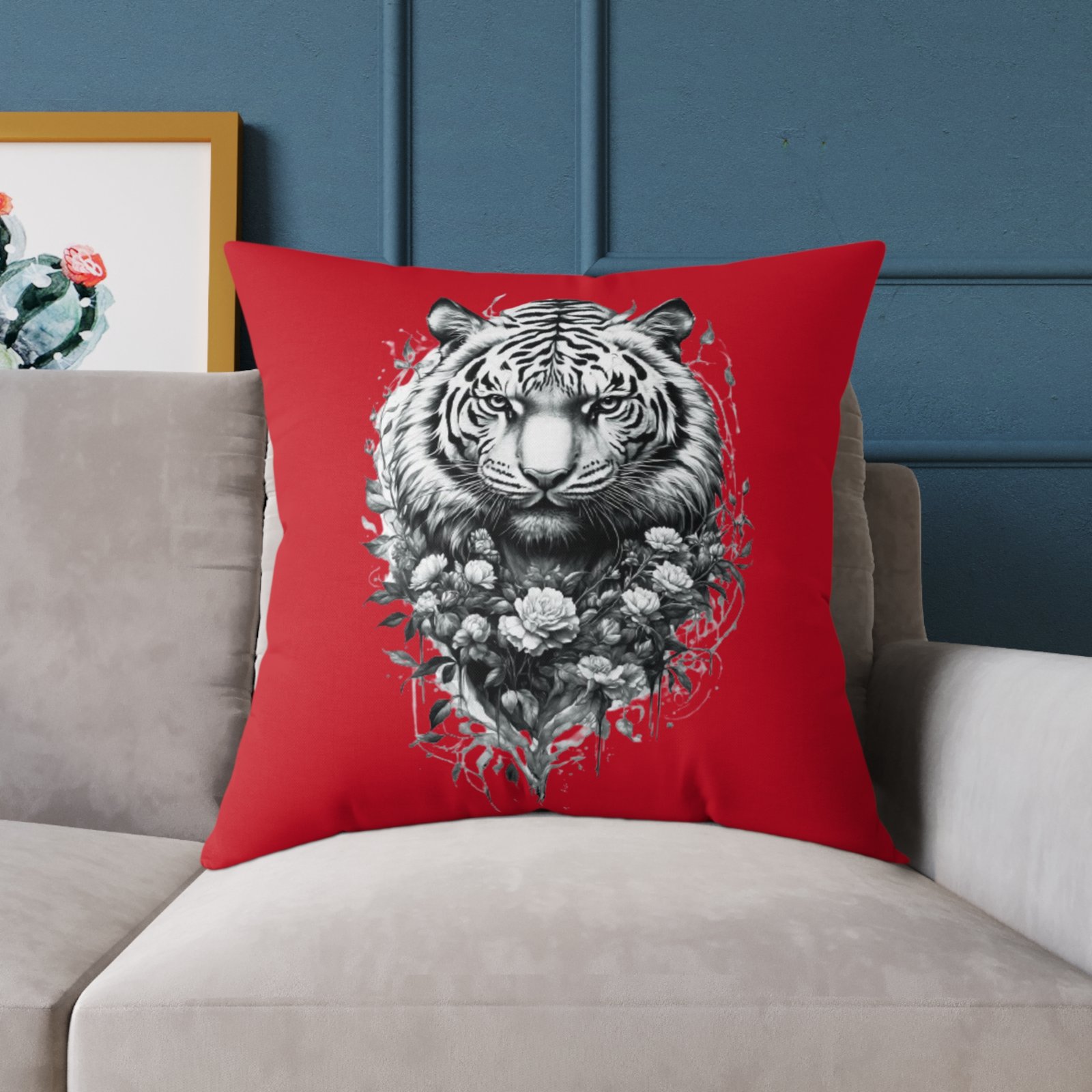 Tiger Square Poly Canvas Pillow - Image 19