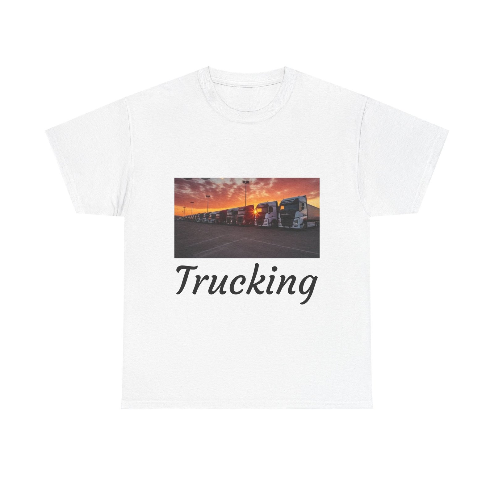 Truckers Lorry Transport Truckers Lorry Unisex Heavy Cotton Tee - Truckers Life, Casual Tee, Truck Driver Gift, Travel Apparel, Road Trip Shirt, Everyday Comfort