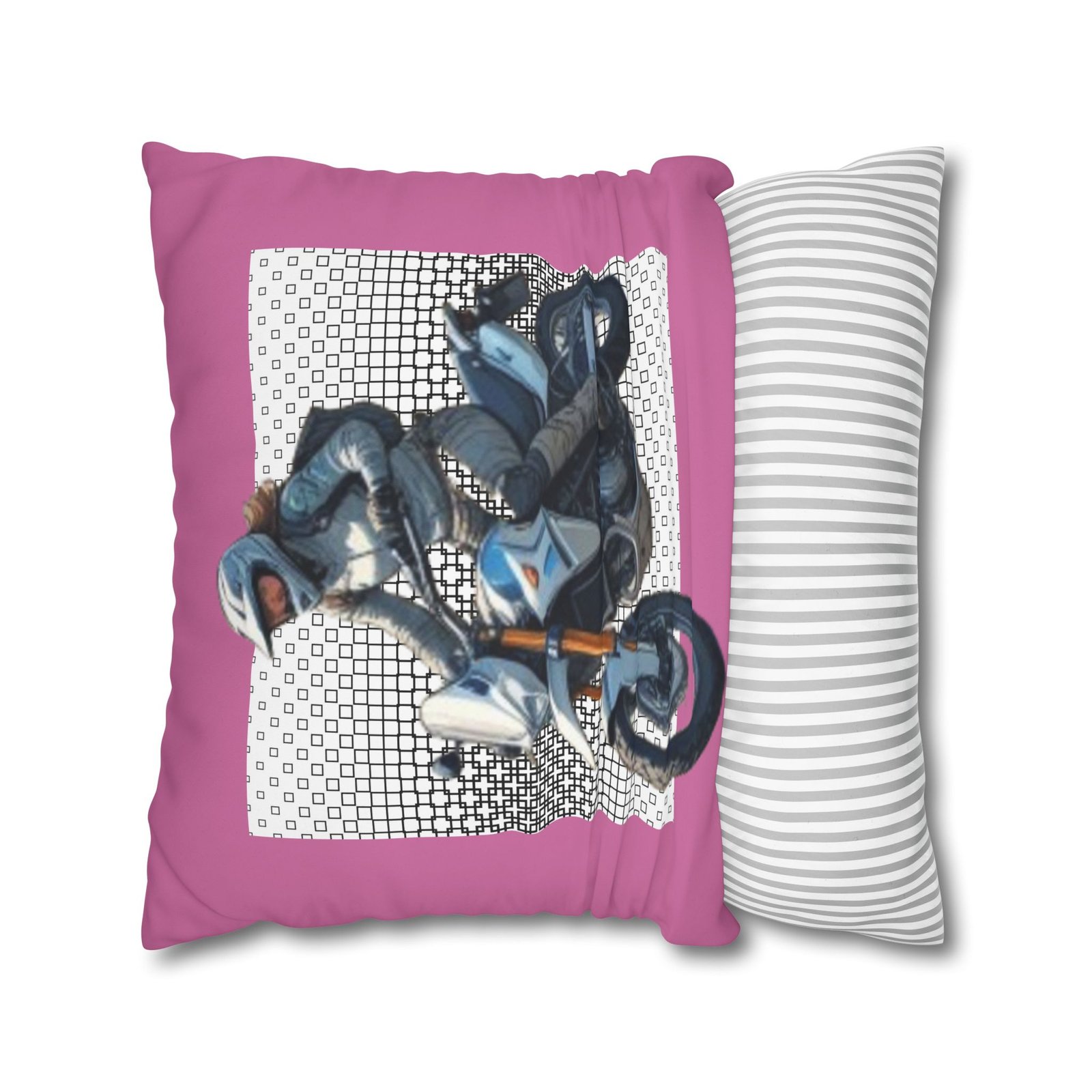 Scrambling Bikes Square Poly Canvas Pillowcase - Image 14