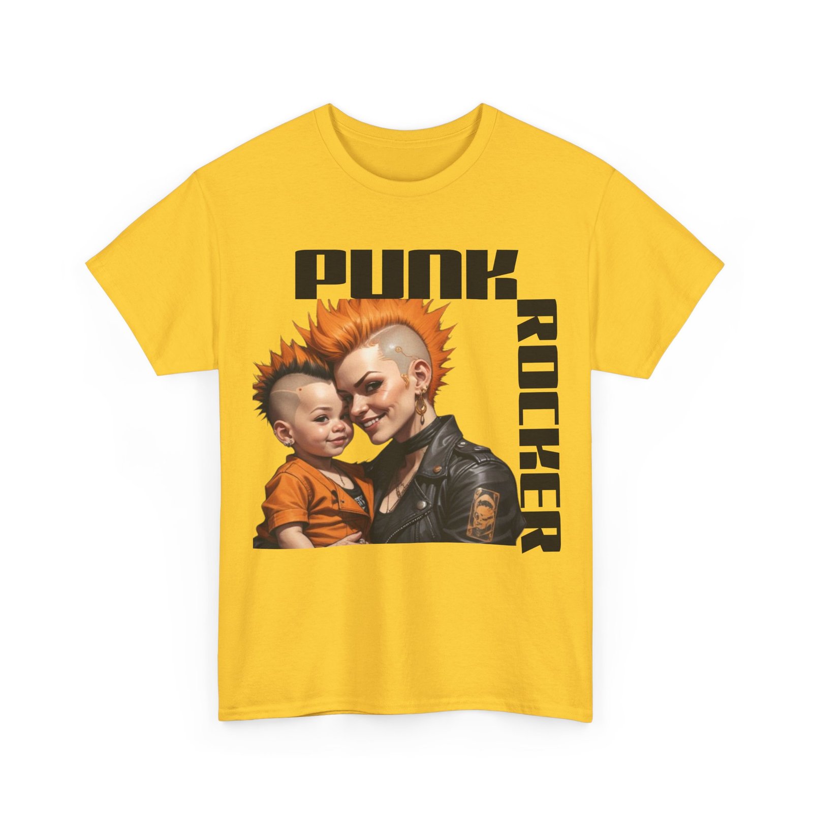 Punk Mother Daughter Father Son Grandparents Grandkids Matching Unisex Heavy Cotton Tee - Image 39