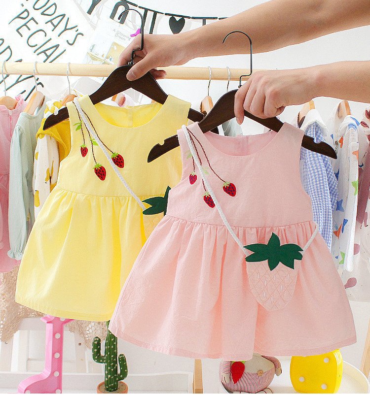 Baby Girl Summer Dress 1-3 Years Old Suspender Baby Skirt Girl Dress - Image 6