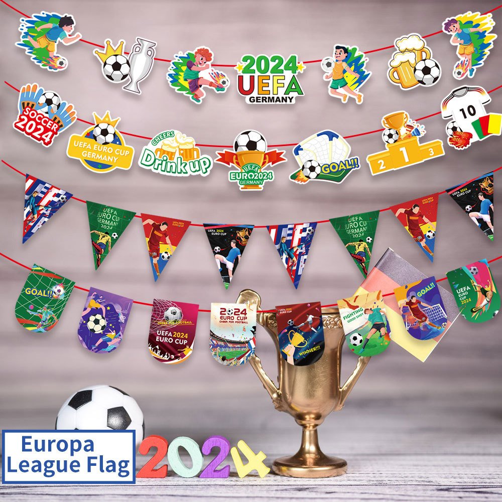 2024 European Cup Football Hanging Flag Club Football Party Decoration String Flags - Image 4