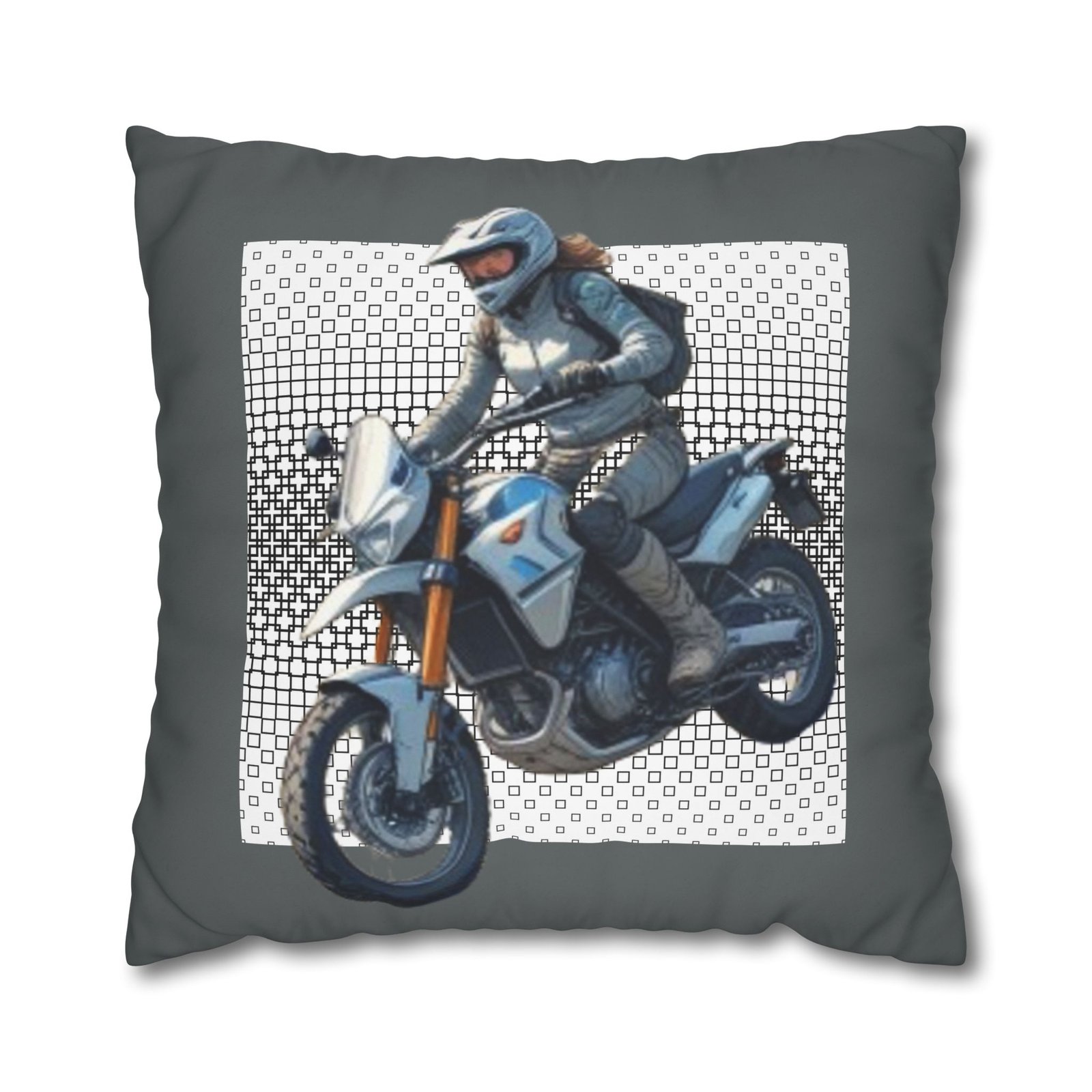 Scrambling Bikes Square Poly Canvas Pillowcase - Image 17