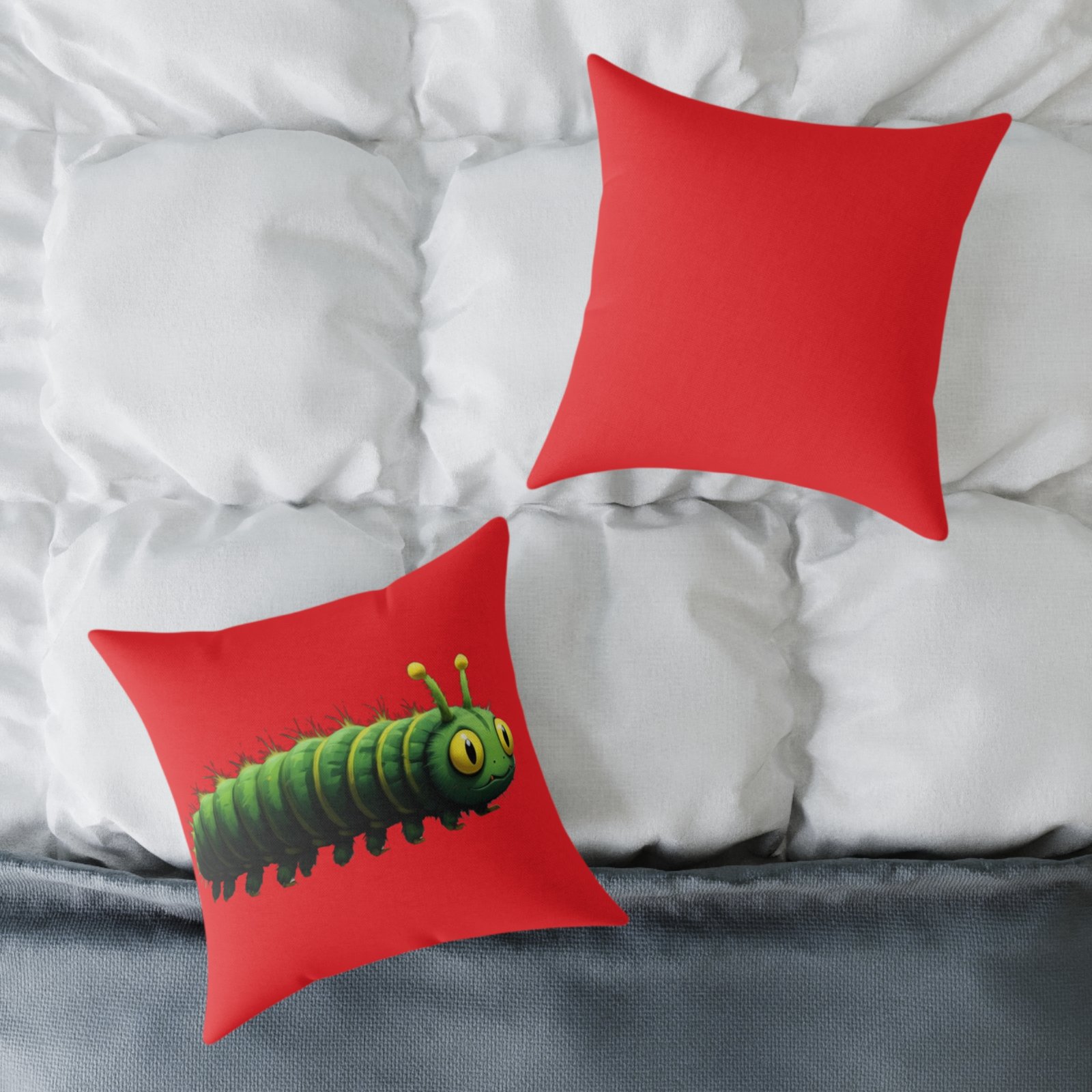 Catterpillar Square Poly Canvas Pillow - Image 8