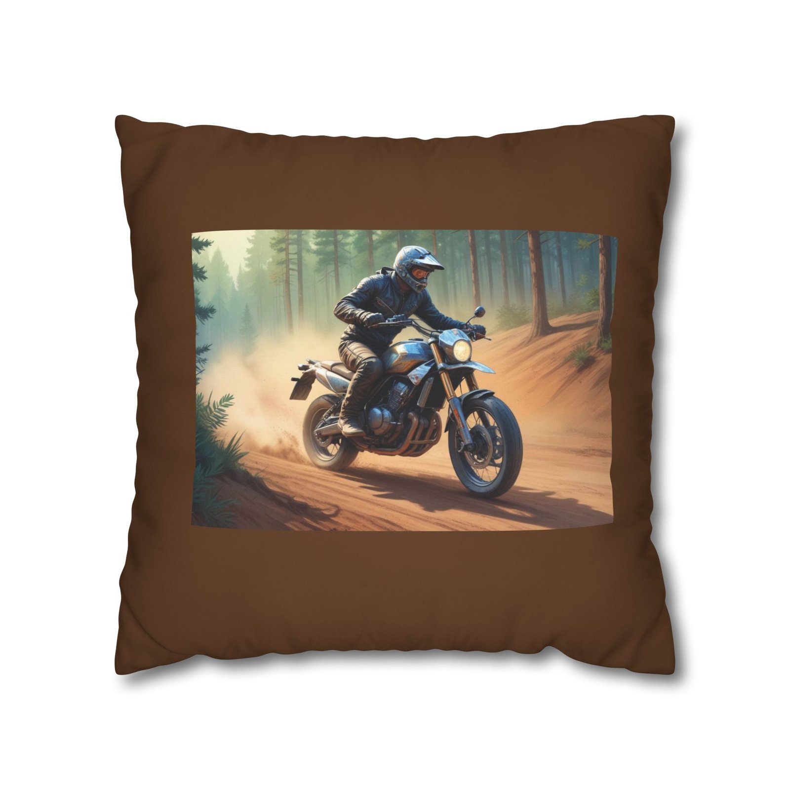 Scrambling Bikes Square Poly Canvas Pillowcase - Image 9