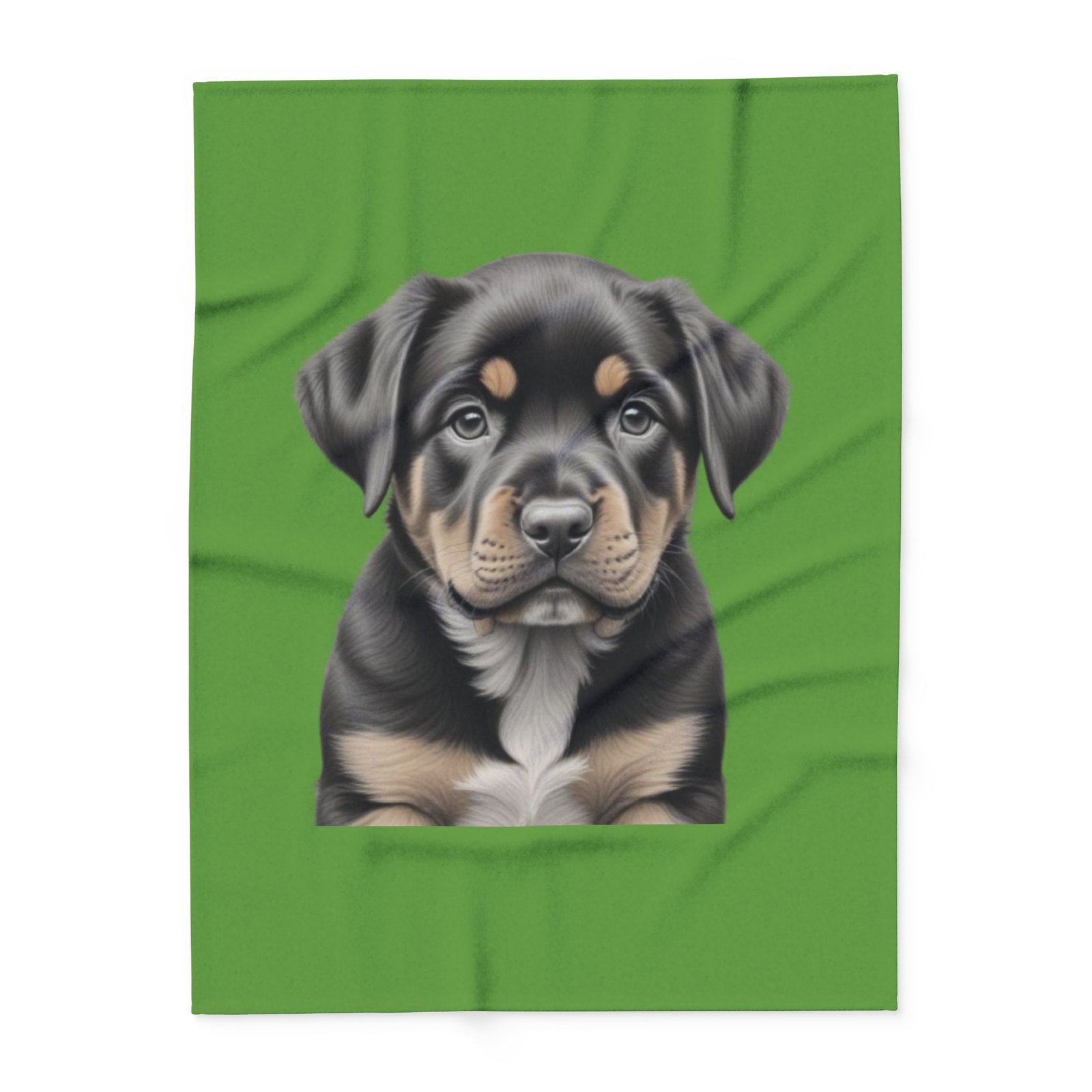 Rottweiller Puppy Arctic Fleece Blanket 71 - Image 9