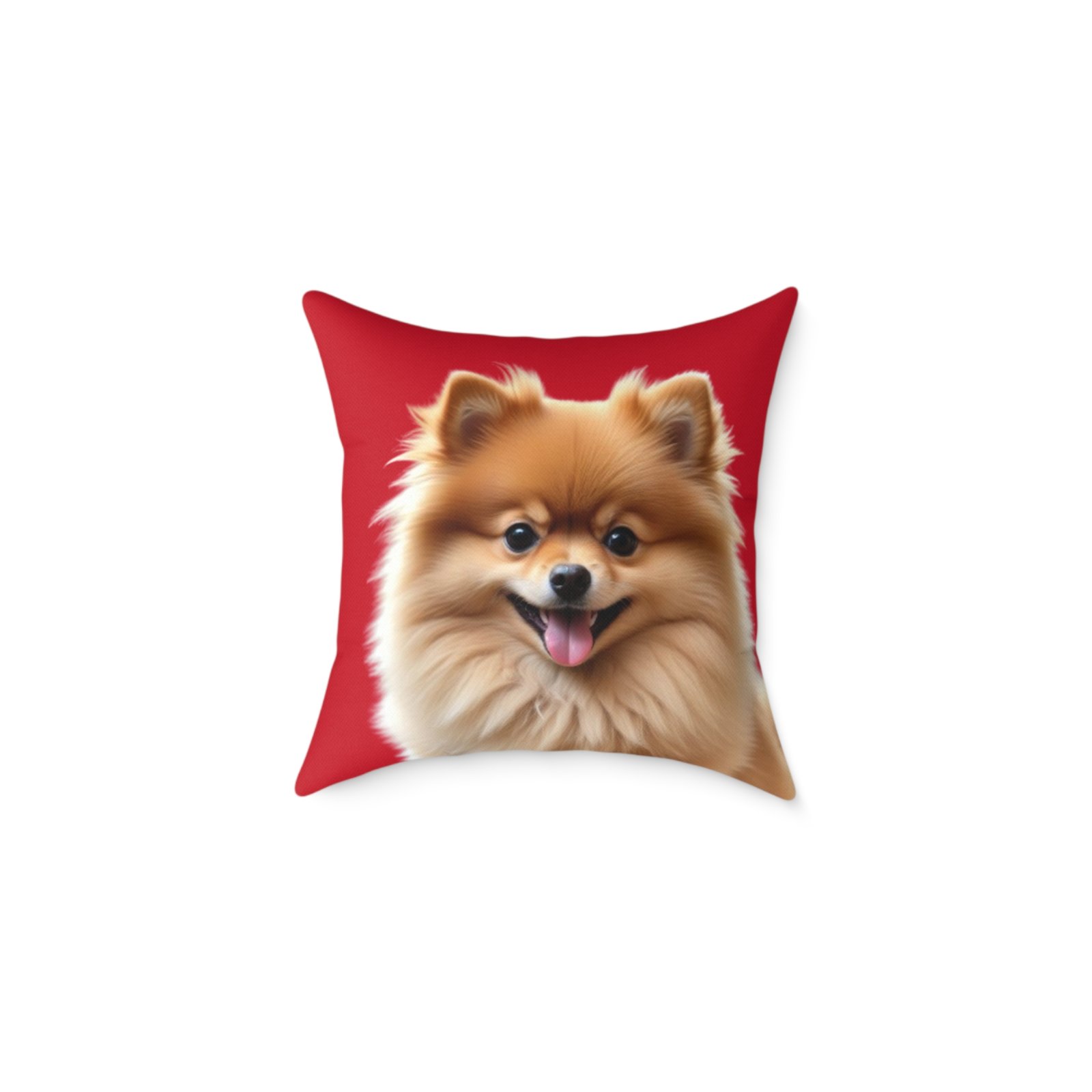 Pomeranian Dog Square Poly Canvas Pillow - Image 5