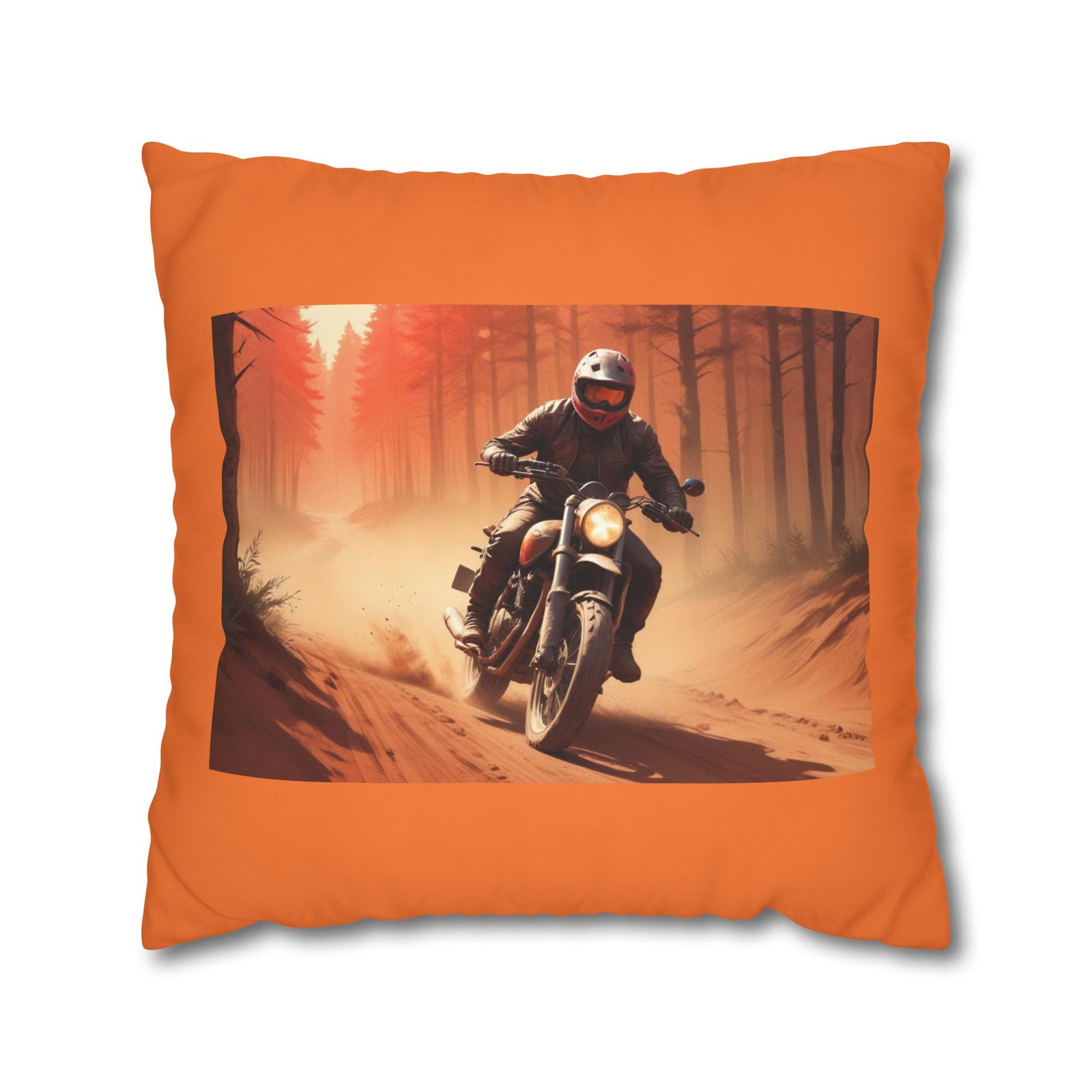 Scrambling Bikes Square Poly Canvas Pillowcase - Image 13