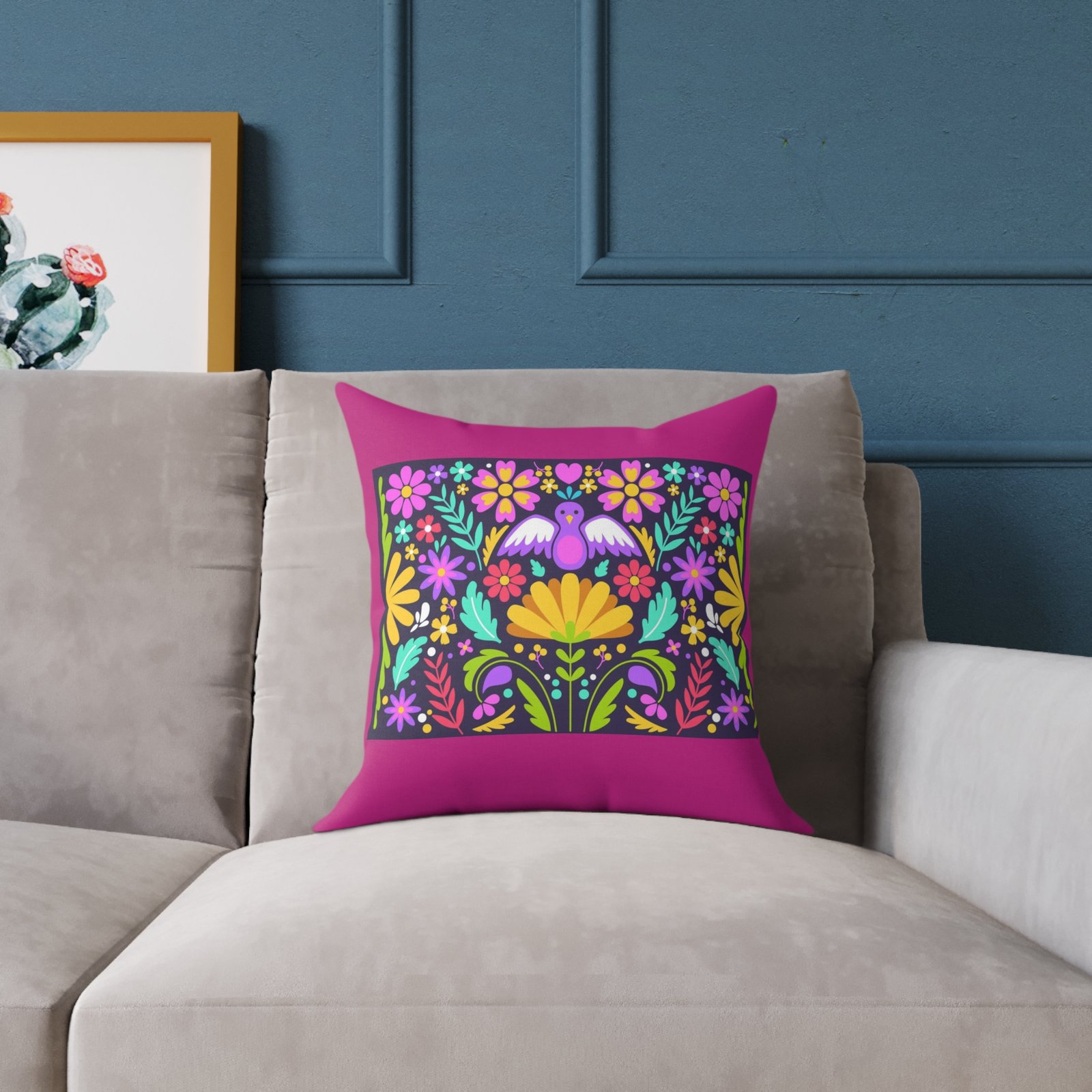 Mexico Square Poly Canvas Pillow - Image 3