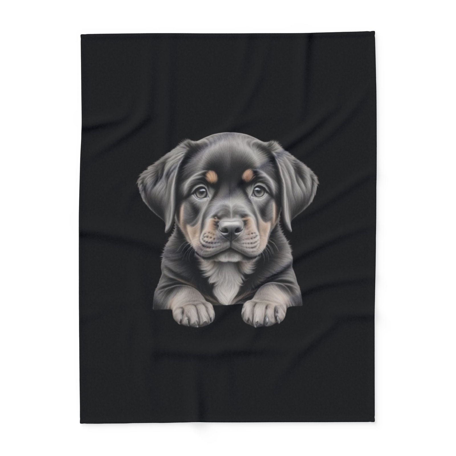 Rottweiller Puppy Arctic Fleece Blanket 08 - Image 9