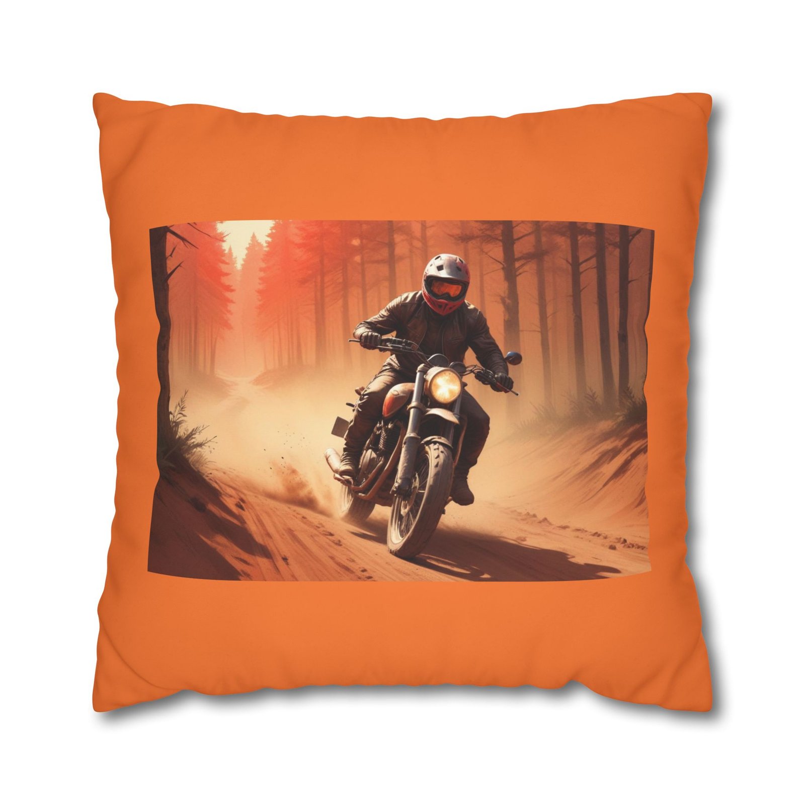 Scrambling Bikes Square Poly Canvas Pillowcase - Image 17
