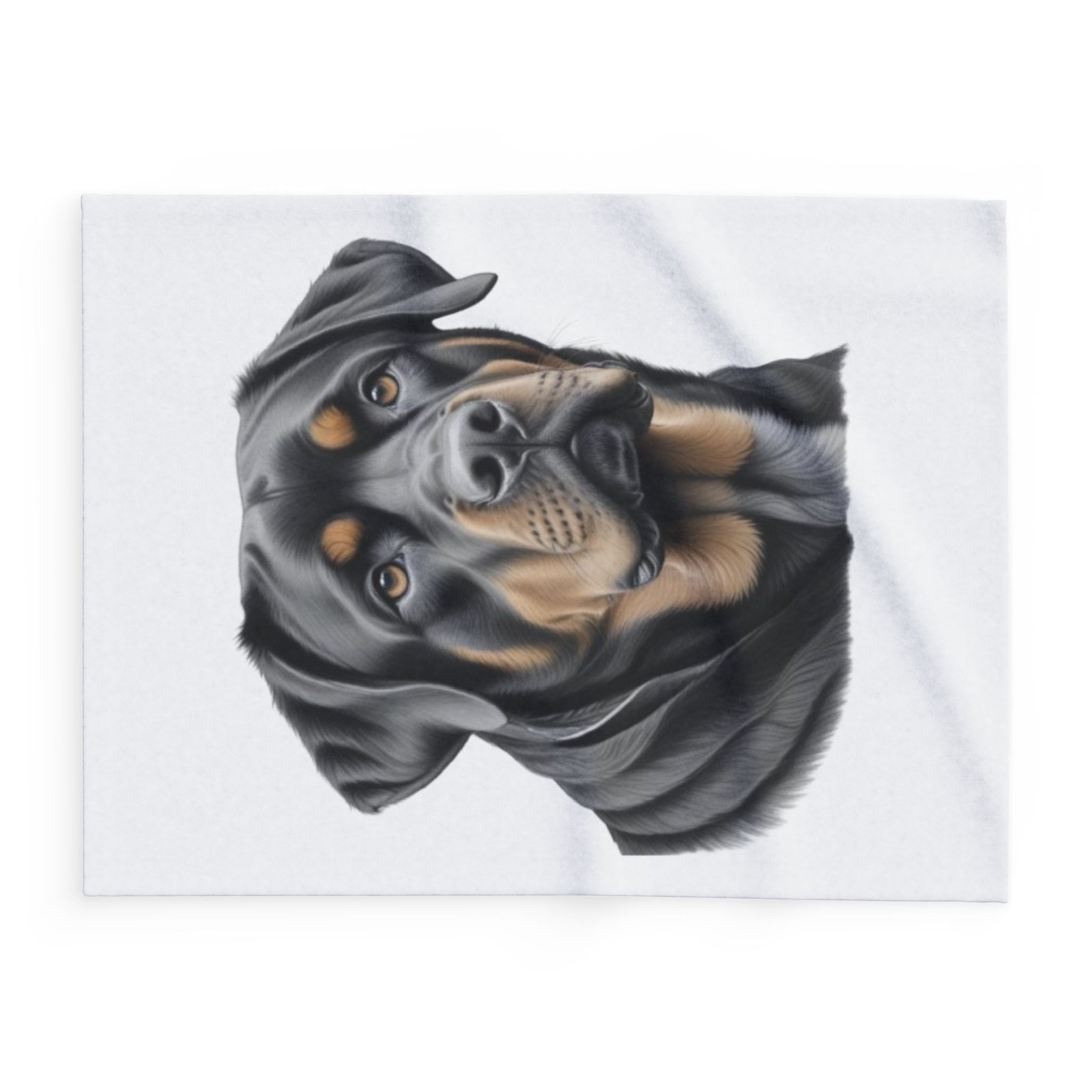 Rottweiller Puppy Arctic Fleece Blanket 08 - Image 2