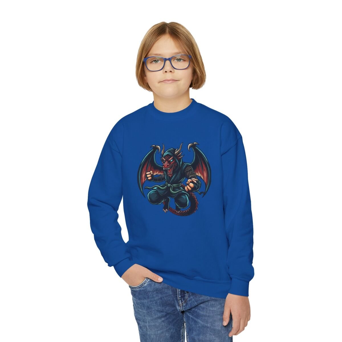 Street Reptile Kids Graphic Crewneck Sweatshirt — Cool Cartoon Lizard in Cap - Image 27