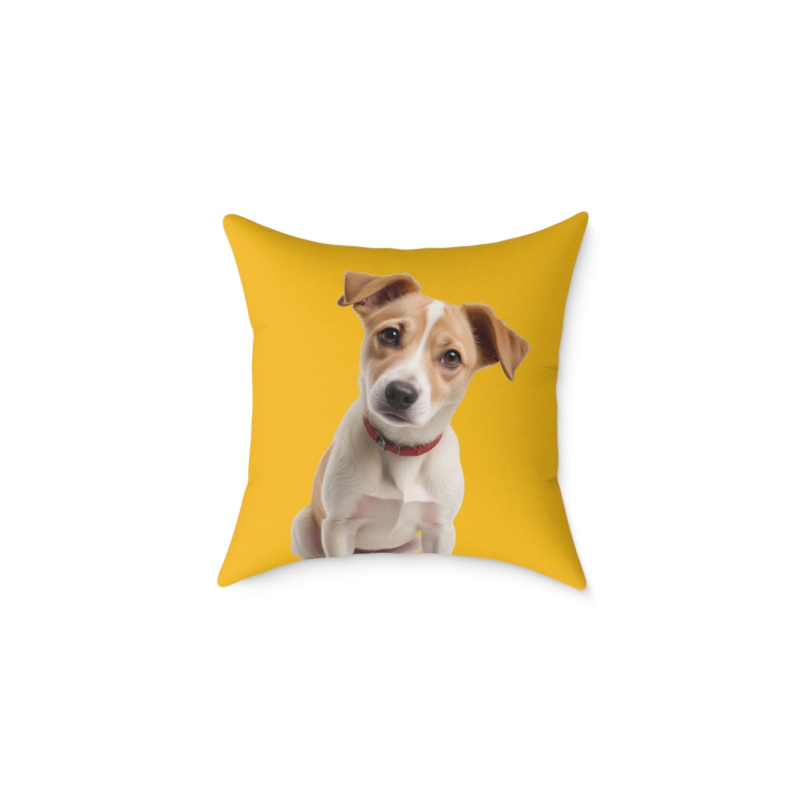 Jack Russell Square Poly Canvas Pillow - Image 5