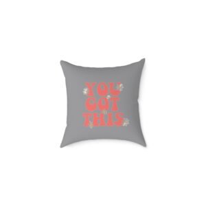 Positivity Self Help Square Poly Canvas Pillow
