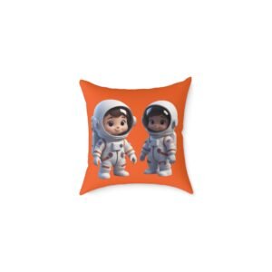 Astronauts Square Poly Canvas Pillow 08