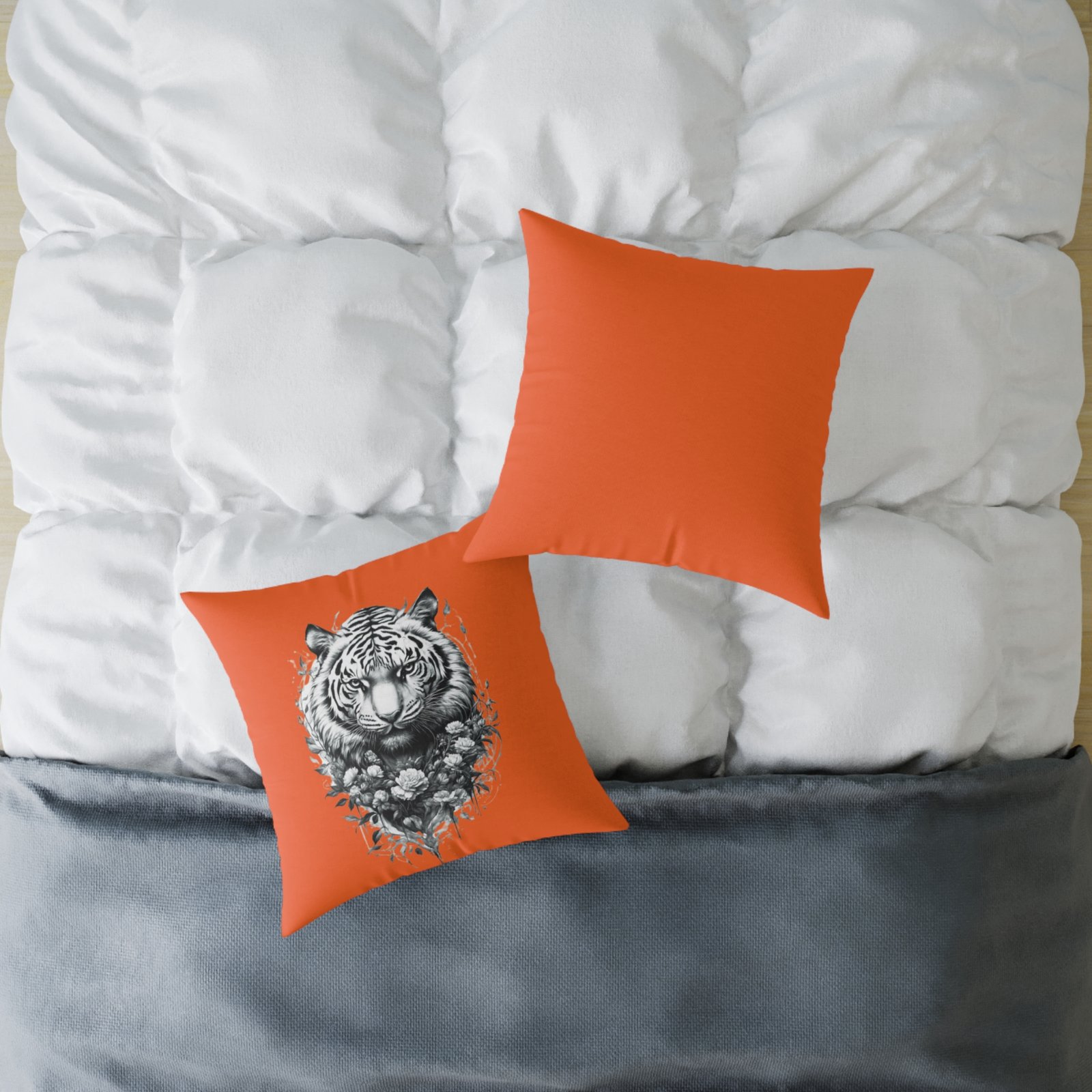 Tiger Square Poly Canvas Pillow - Image 12