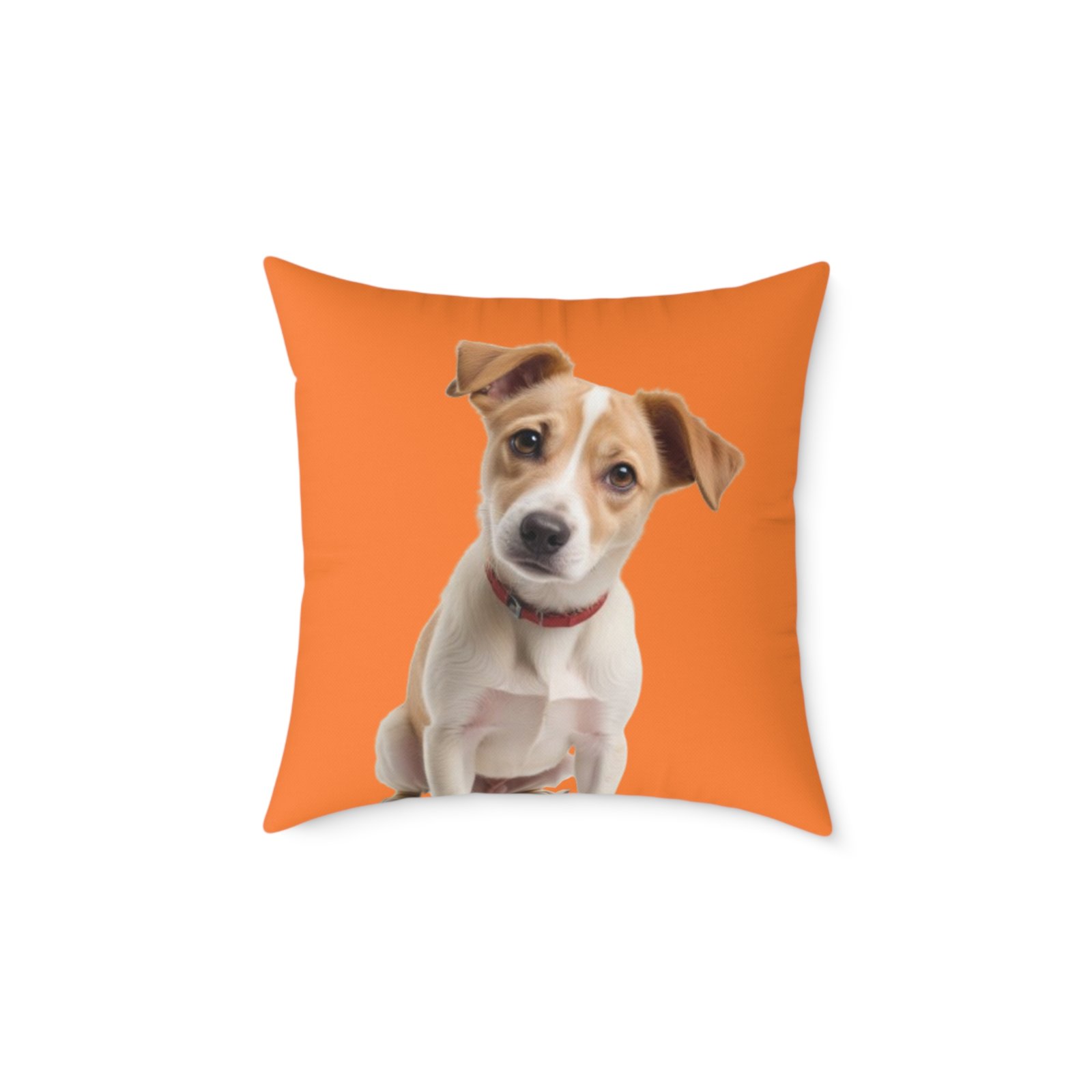 Jack Russell Square Poly Canvas Pillow - Image 9