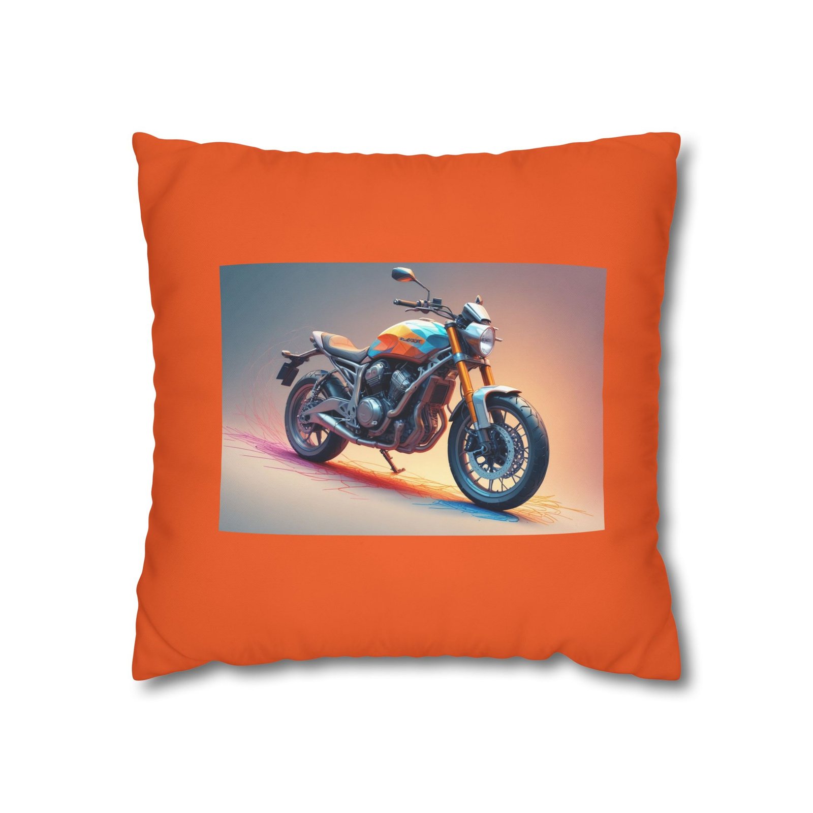 Scrambling Bikes Square Poly Canvas Pillowcase - Image 5