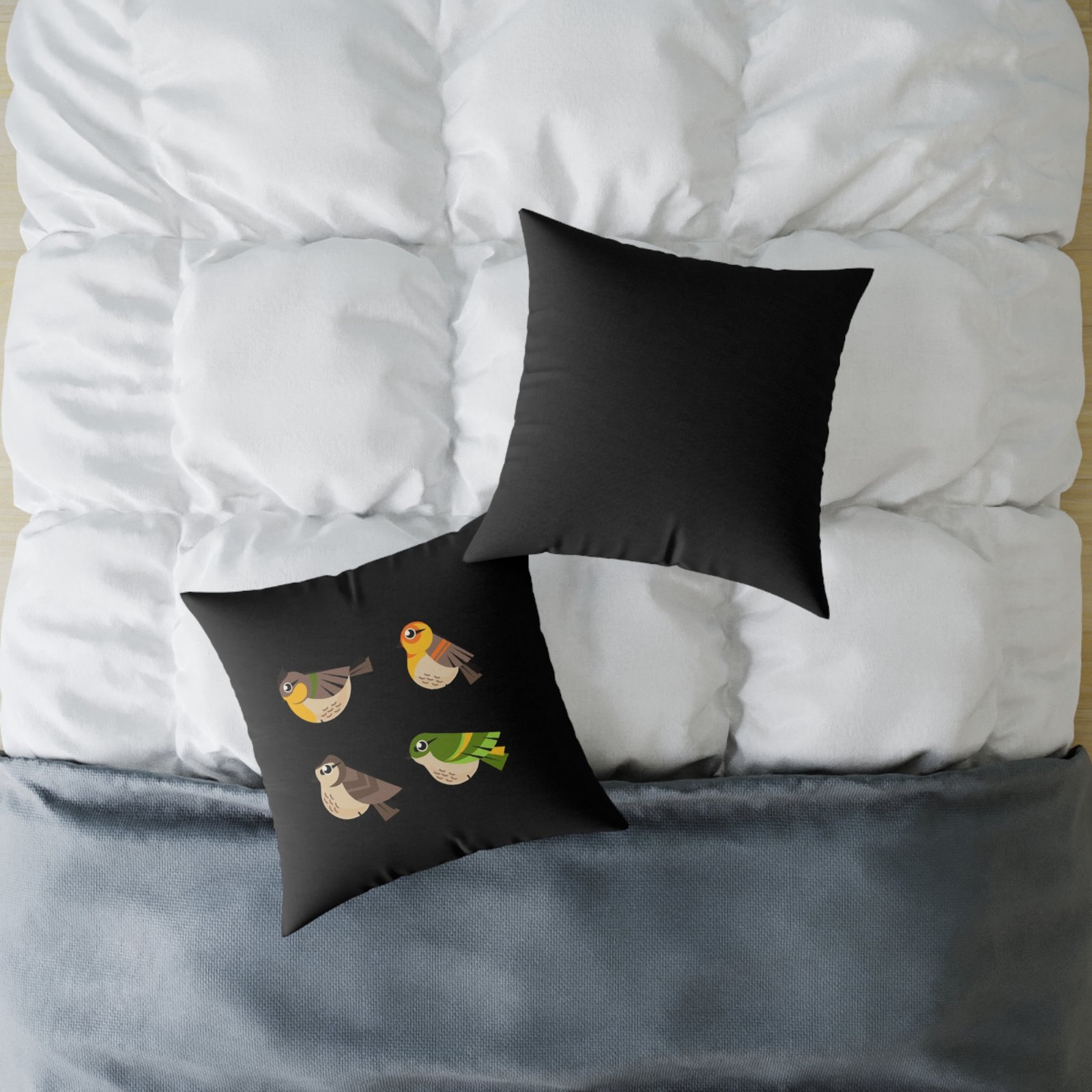 Bird Design Square Poly Canvas Pillow - Image 12