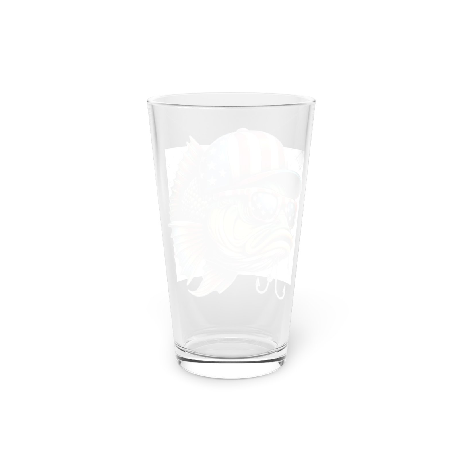 Patriotic Fish Fishing Glass Pint Glass, Unique Beer Glass, Funny Gift for Fisherman, Independence Day Drinkware, Perfect for Summer BBQs - Image 4