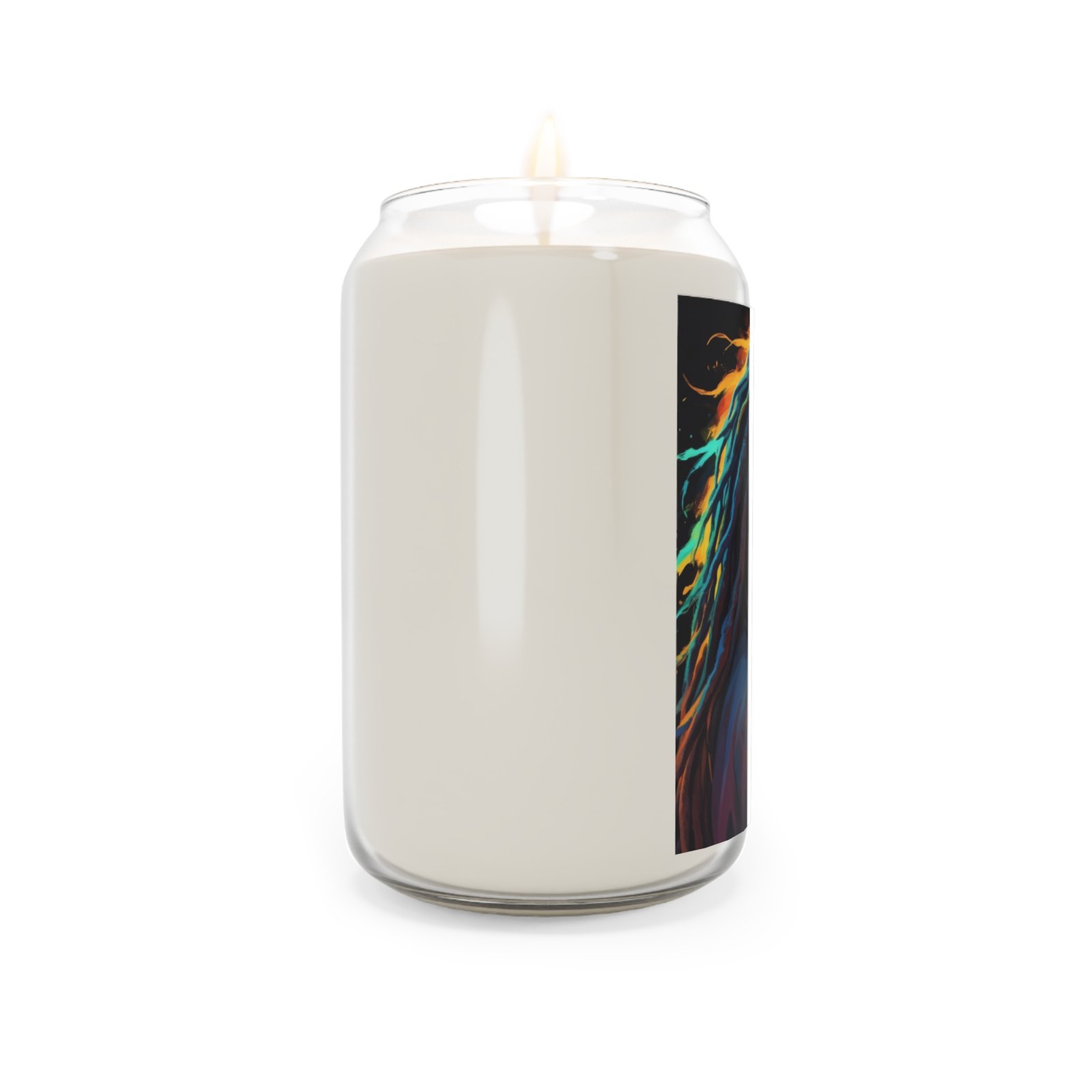 Scented Candle, Rasta Reggae Dreadlocks Design, 13.75oz - Image 3