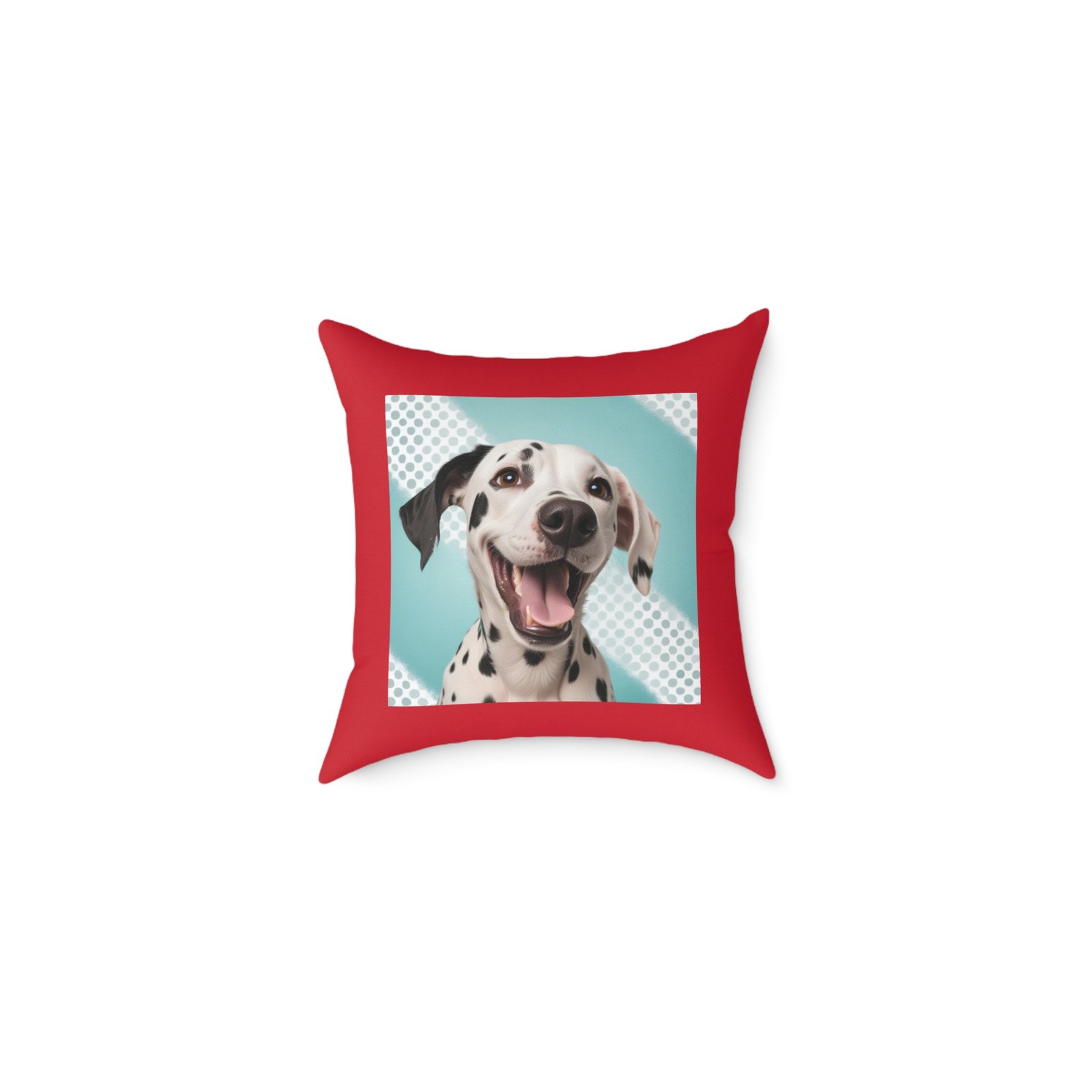Dalmatian Pet Dog Puppy Cushion 08 .Square Poly Canvas Pillow 08