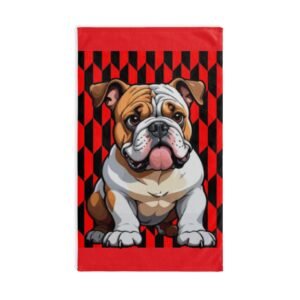 Boxer Plaid Hand Towel, Dog Lover Gift, Kitchen Decor, Pet Accessories, Unique Home Decor, Holiday Gift Idea