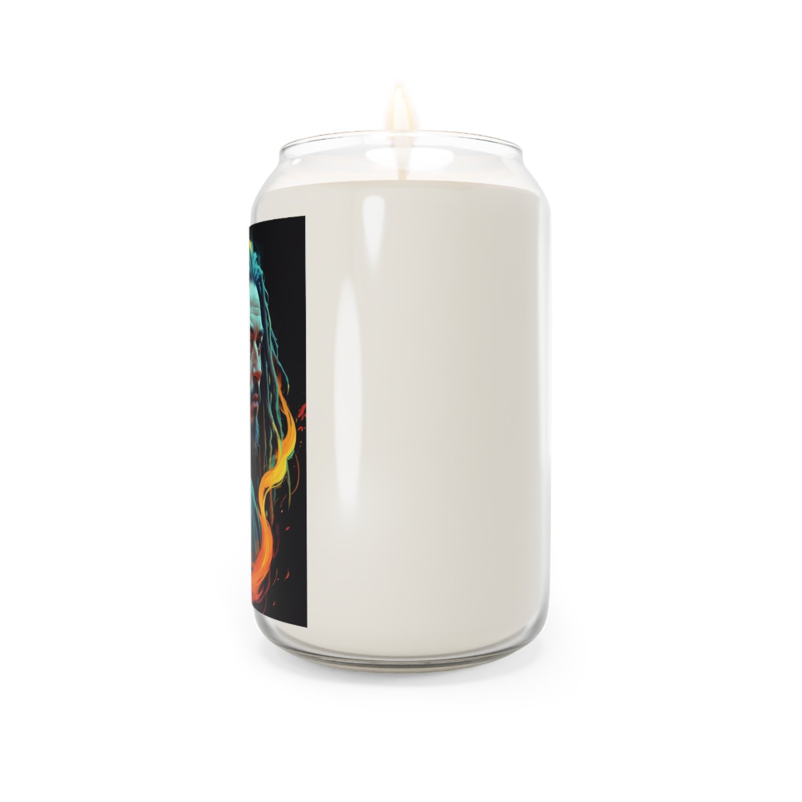 Scented Candle, Rasta Reggae Dreadlocks Design, 13.75oz - Image 2