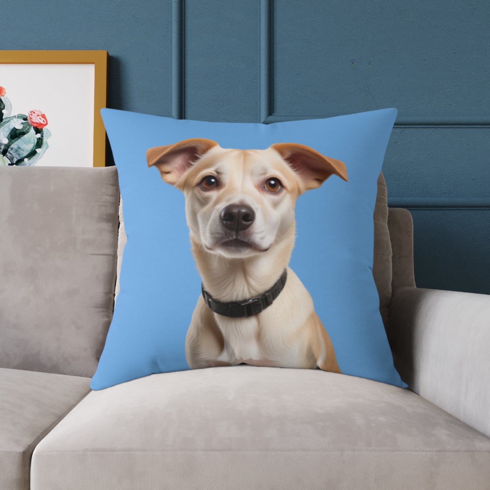 Jack Russell Square Poly Canvas Pillow - Image 19