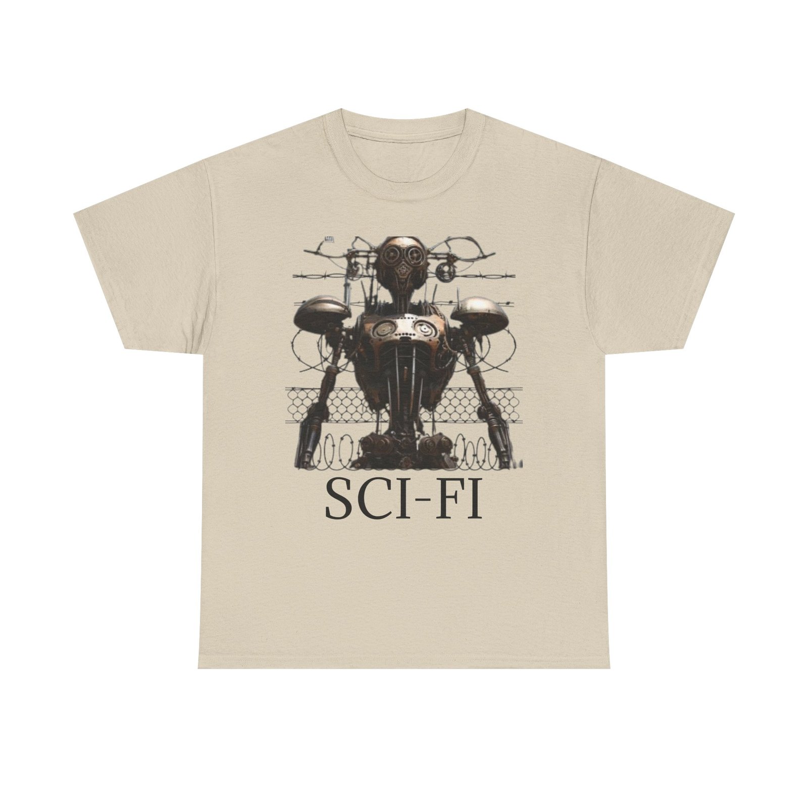 Sci-Fi Robot Futuristic Tee, Unisex Cotton T-Shirt, Geeky Clothing, Perfect Gift for Sci-Fi Lovers, Casual Wear, Unique Graphic Tee - Image 9