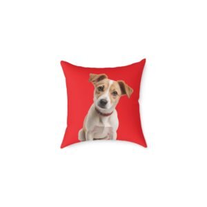 Jack Russell Square Poly Canvas Pillow
